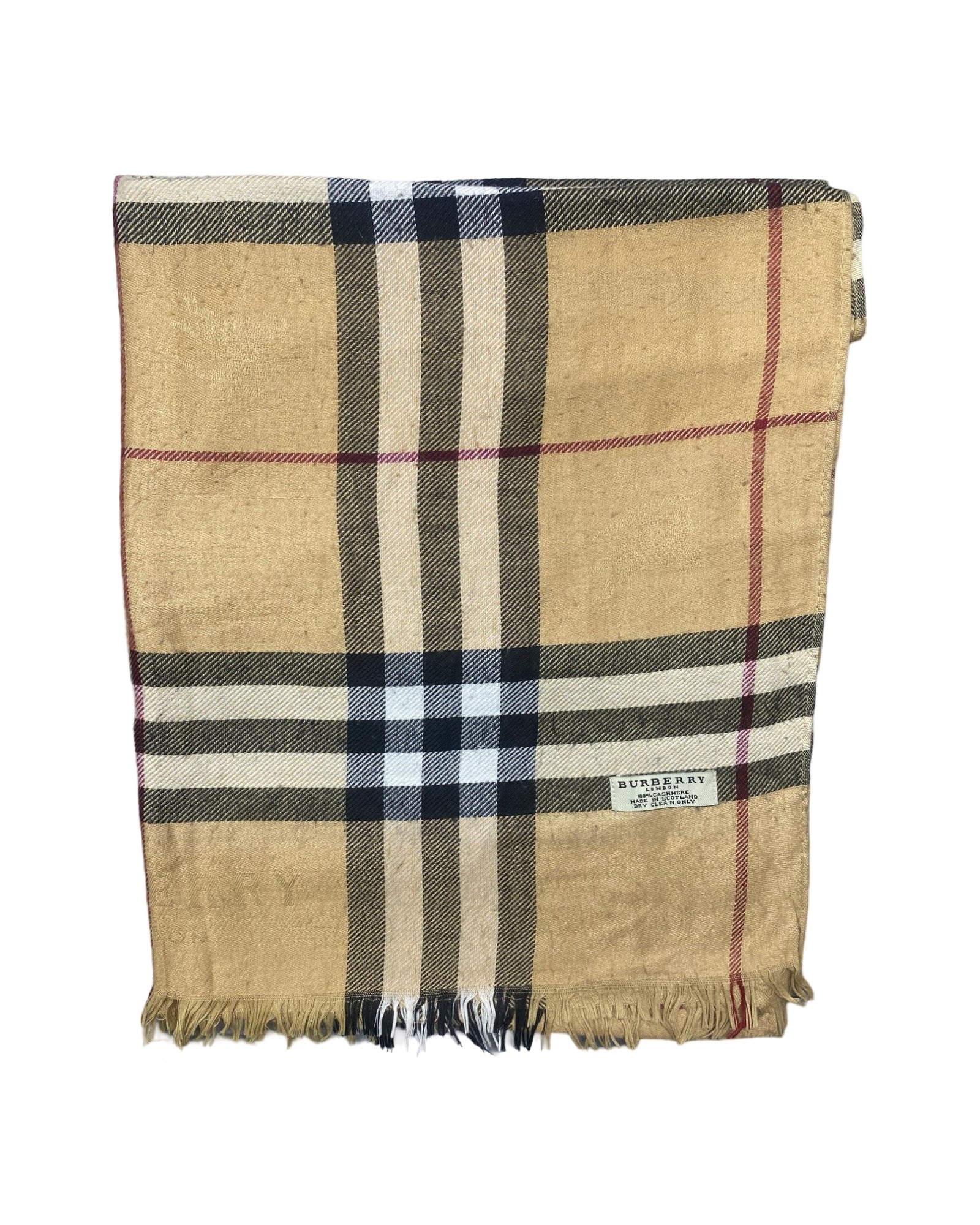 Burberrys Beige Nova Check Plaid Shawl | Classic Heritage | 007