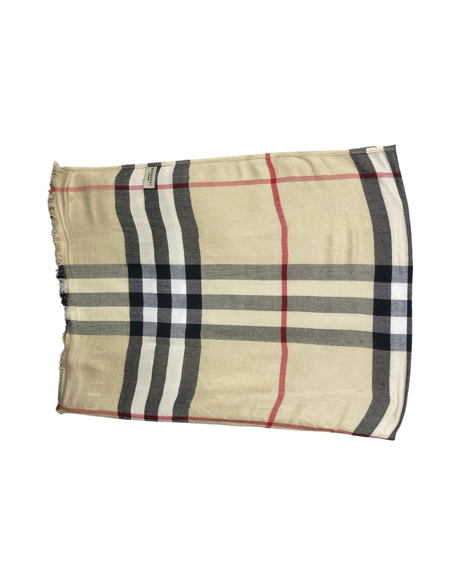 Burberrys Beige Nova Check Classic Shawl | 0020