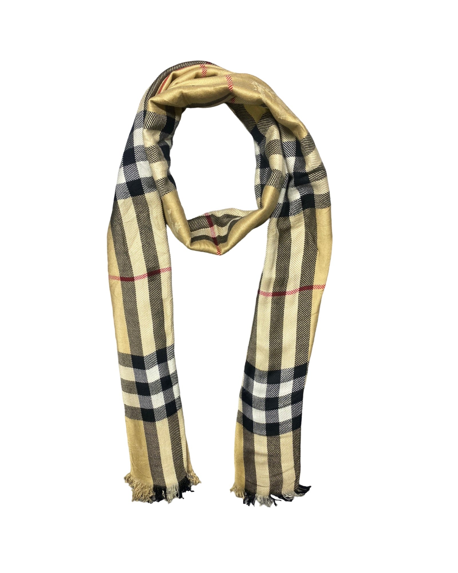 Burberrys Beige Nova Check Classic Wool Shawl | 0021