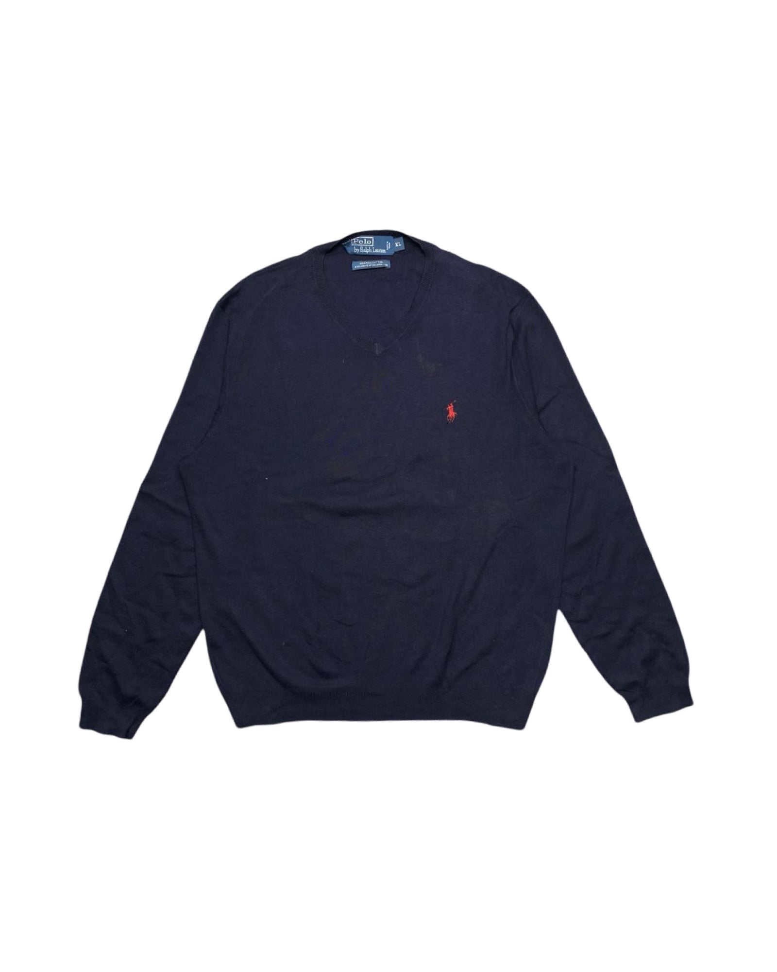 Polo Ralph Lauren Blue V-Neck Sweater | XL