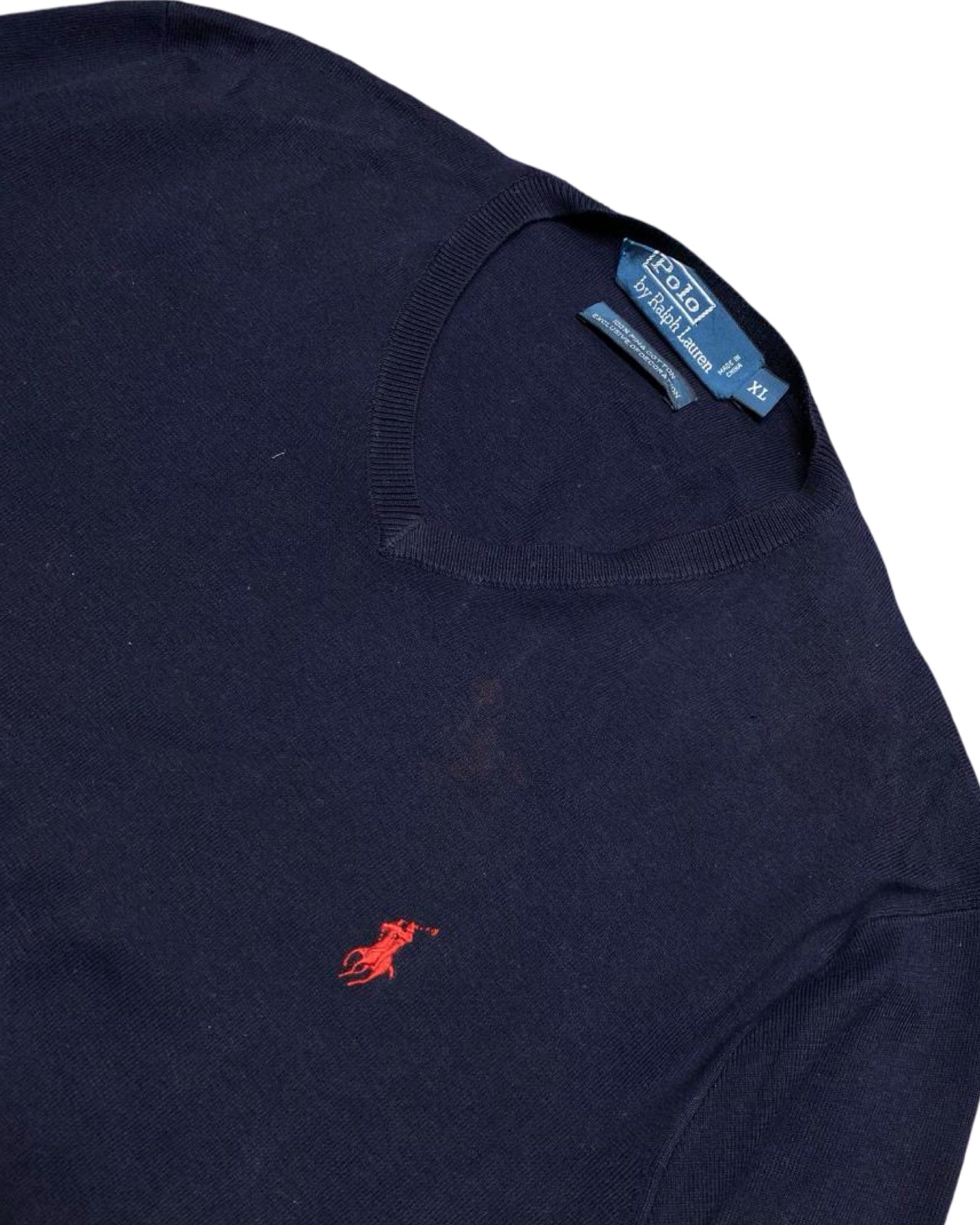 Polo Ralph Lauren Blue V-Neck Sweater | XL