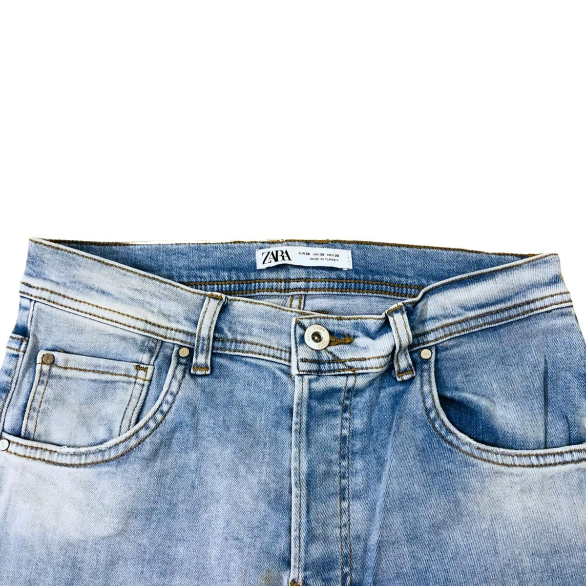 Zara Iceberg Dirty-Washef Distressed Denim Slim Fit  Waist 28" Length 40" | Clearance Sale