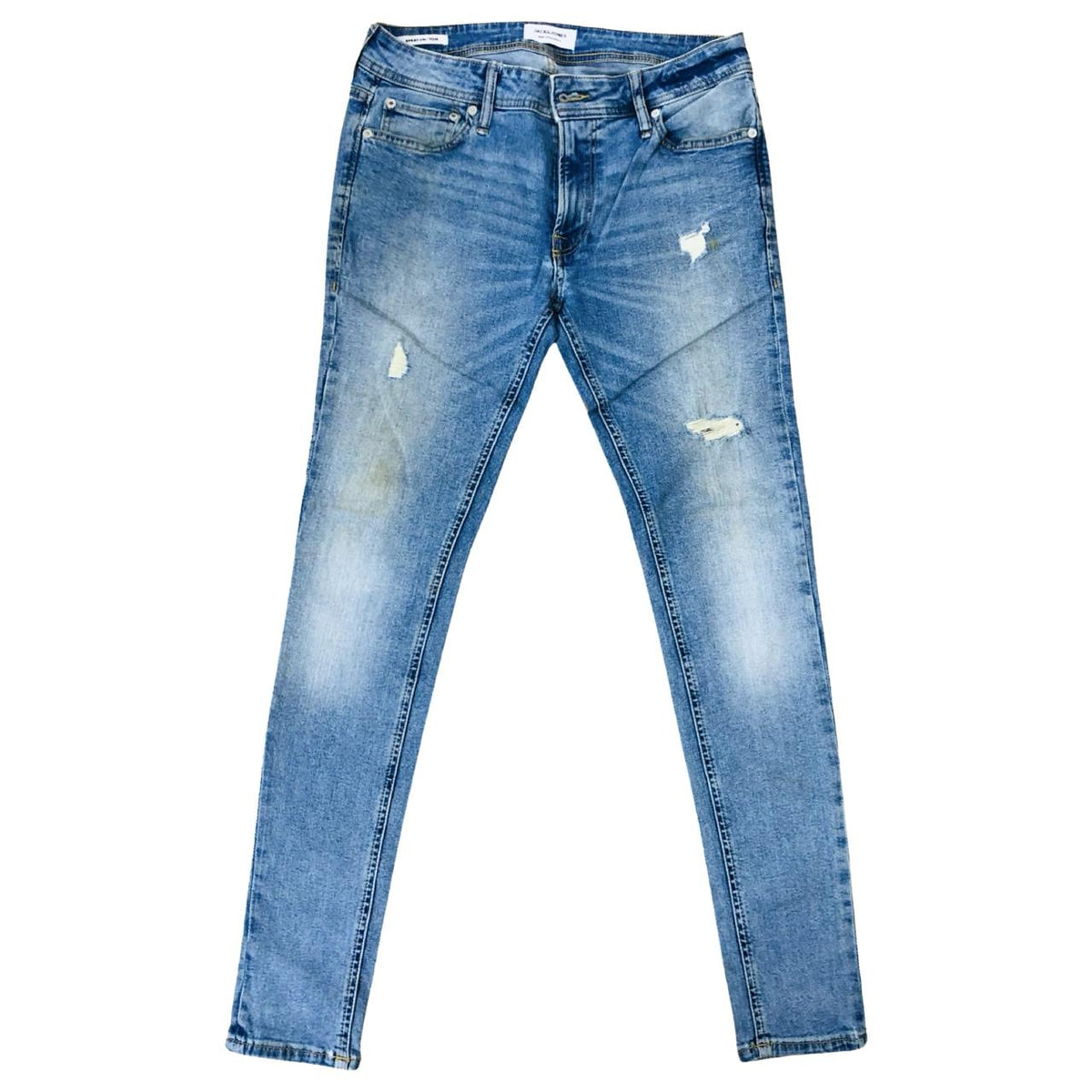Jack & Jones Iceberg Dirty Washed Denim Slim Fit  Waist 30" Length 37.5" | Clearance Sale