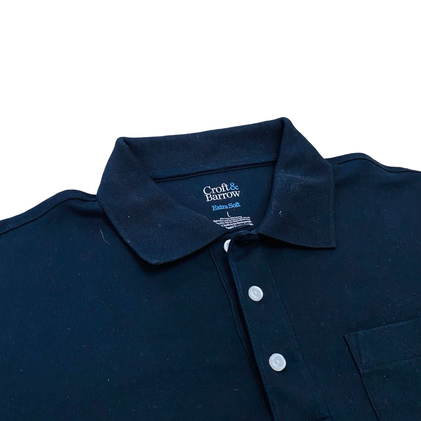 Croft & barrow - Black Winter Polo - Large [Chest 23.5”]