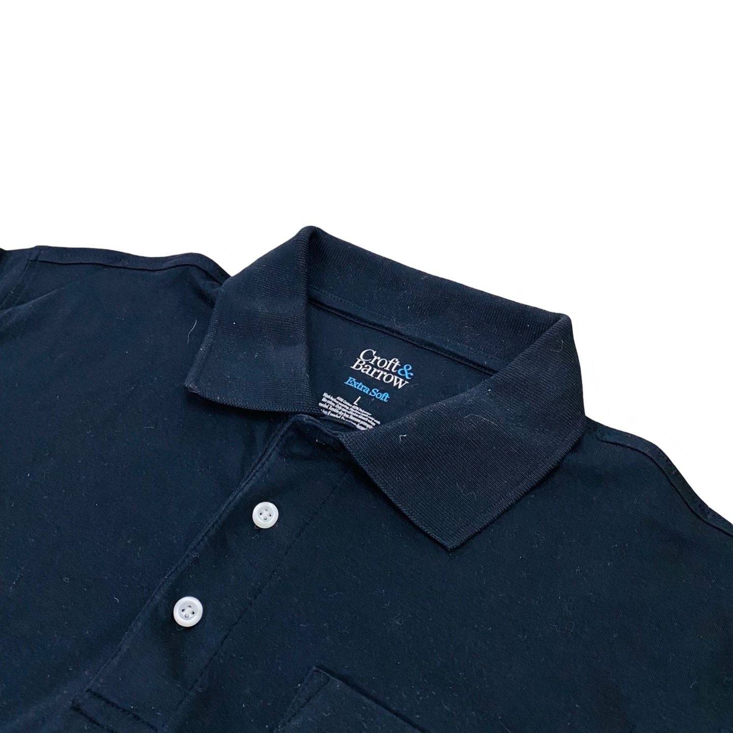 Croft & barrow - Black Winter Polo - Large [Chest 23.5”]