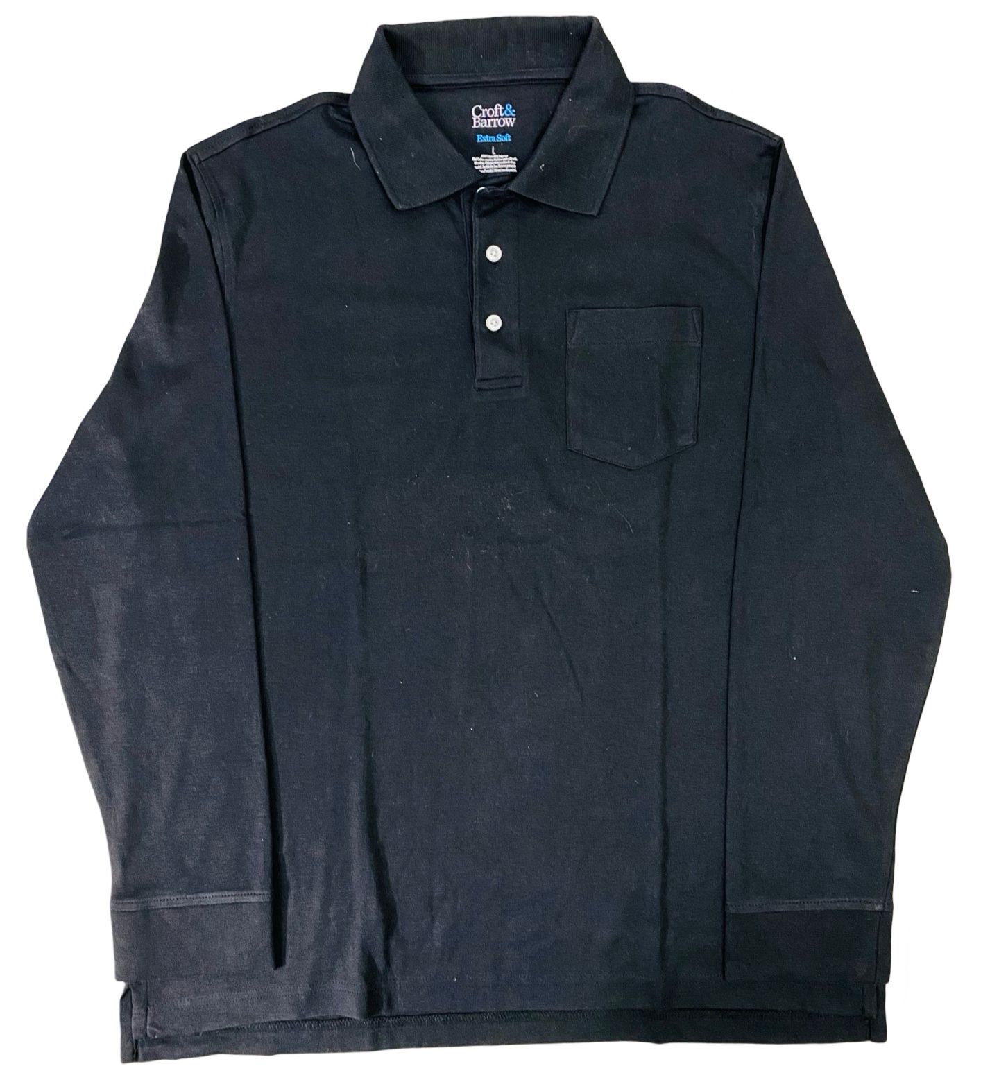 Croft & barrow - Black Winter Polo - Large [Chest 23.5”]