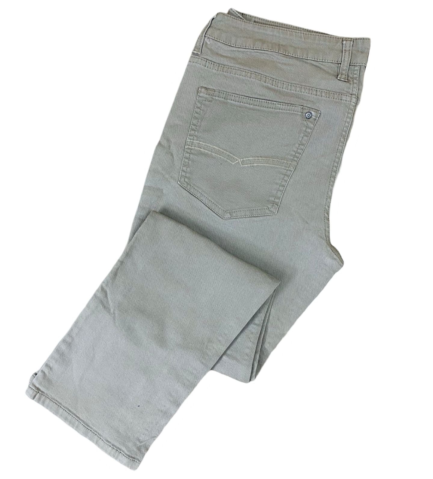 Buffalo Slim Fit Khaki Denim Jeans | Waist 34 | Stretch Fabric
