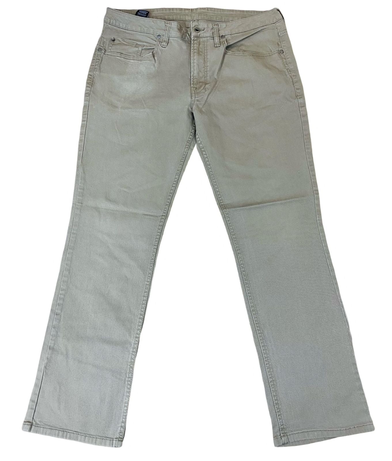 Buffalo Slim Fit Khaki Denim Jeans | Waist 34 | Stretch Fabric