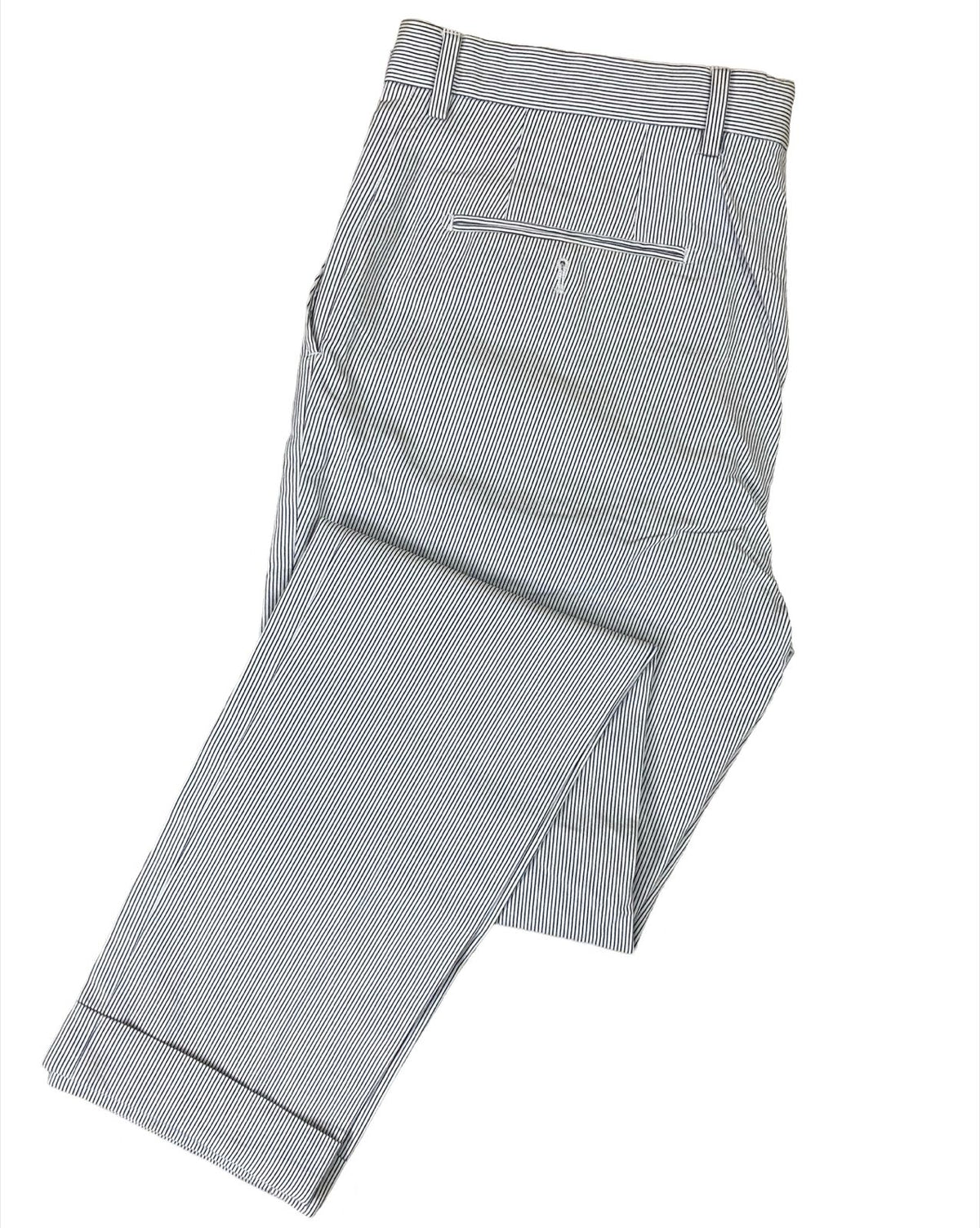 Next Men’s Striped Cotton Dress Pants | Size 34W x 41.5L | Tailored Fit