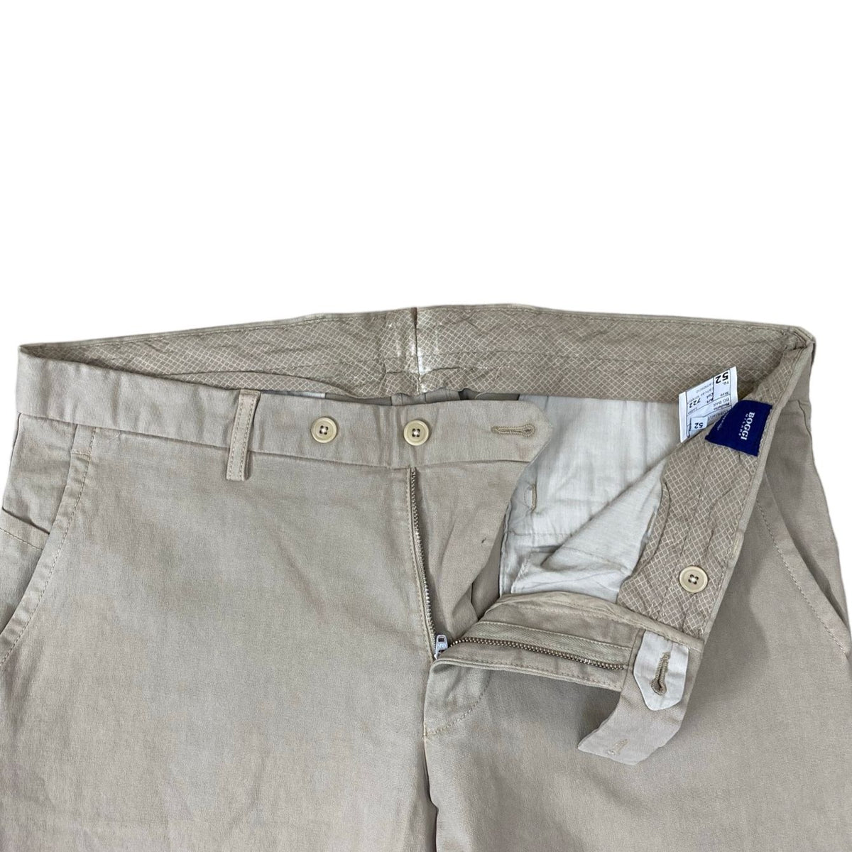 Boggi Men’s Beige Cotton Chinos | Size 34W x 37L | Straight Fit