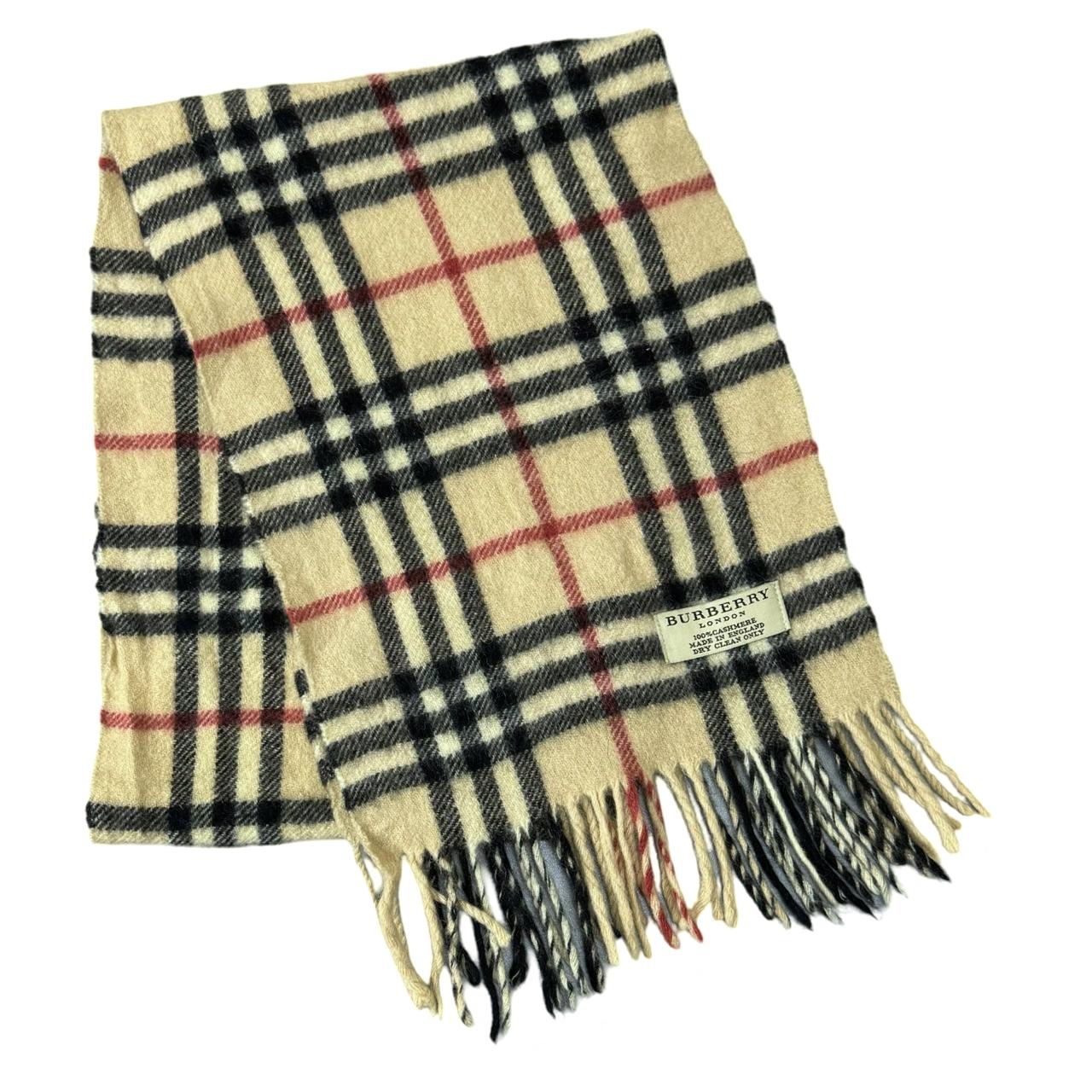Burberry Beige Nova Check Cashmere Scarf | Small (0059)