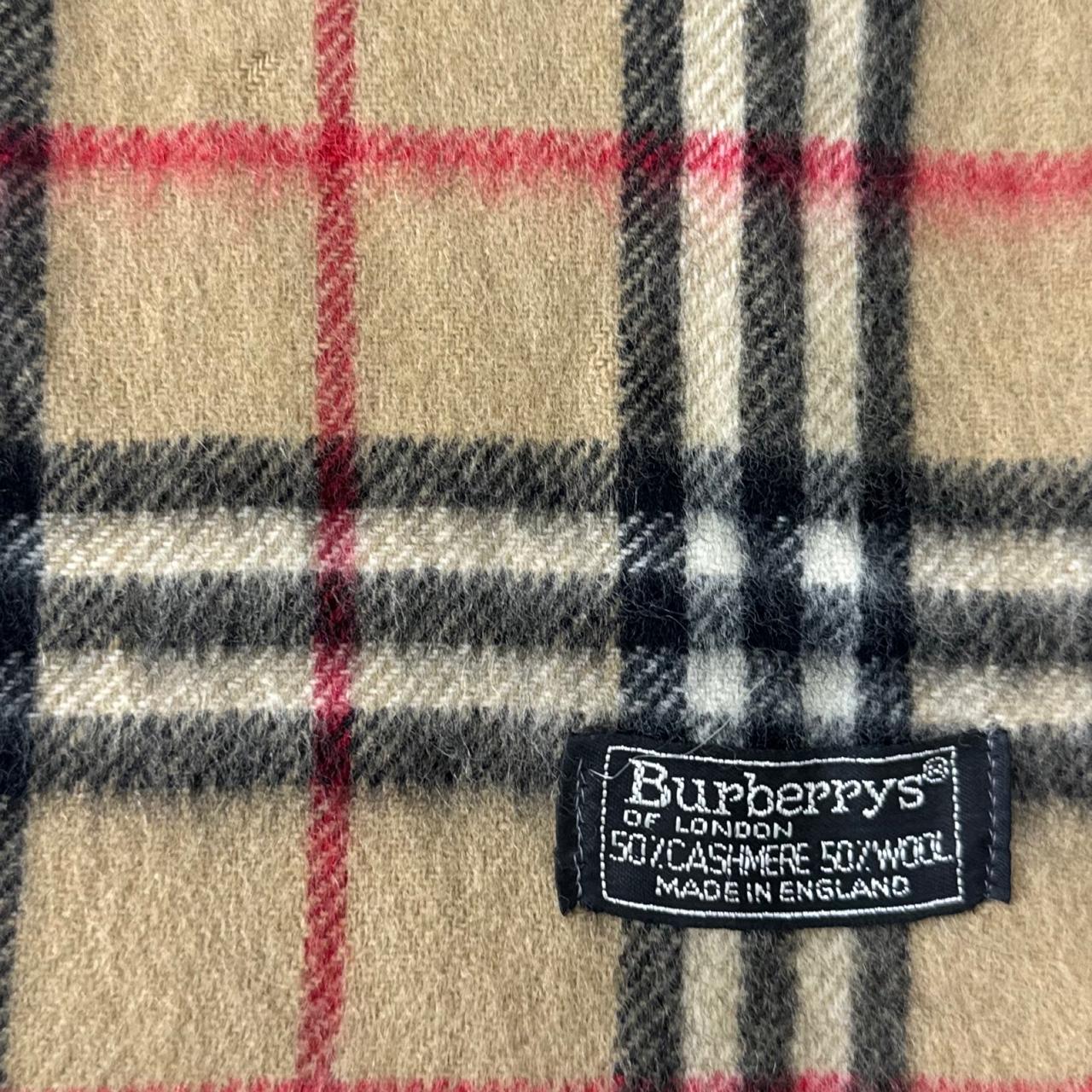 Burberry Beige Check Wool-Blend Scarf (0066)
