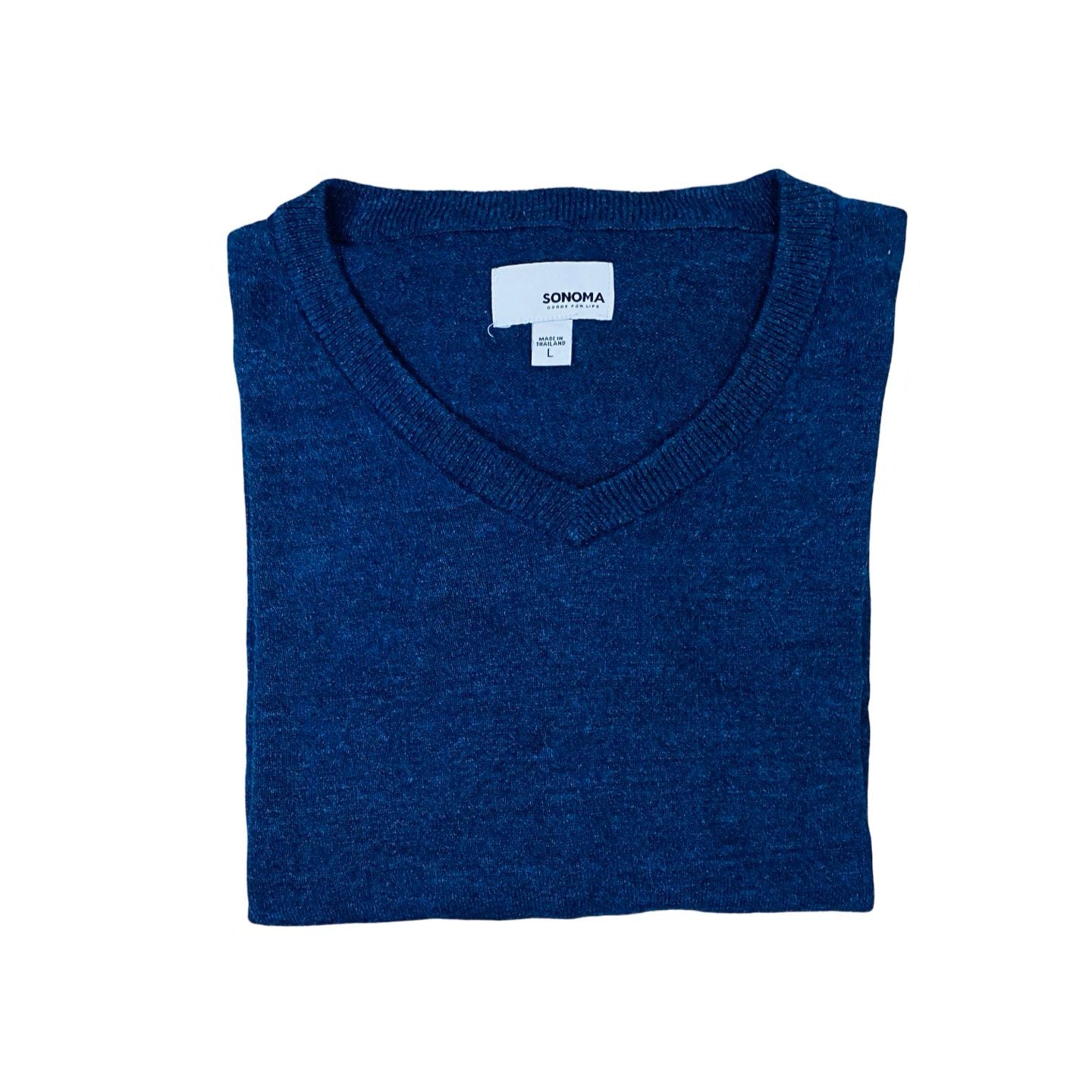Sonoma Classic Blue V-Neck Sweater | Large