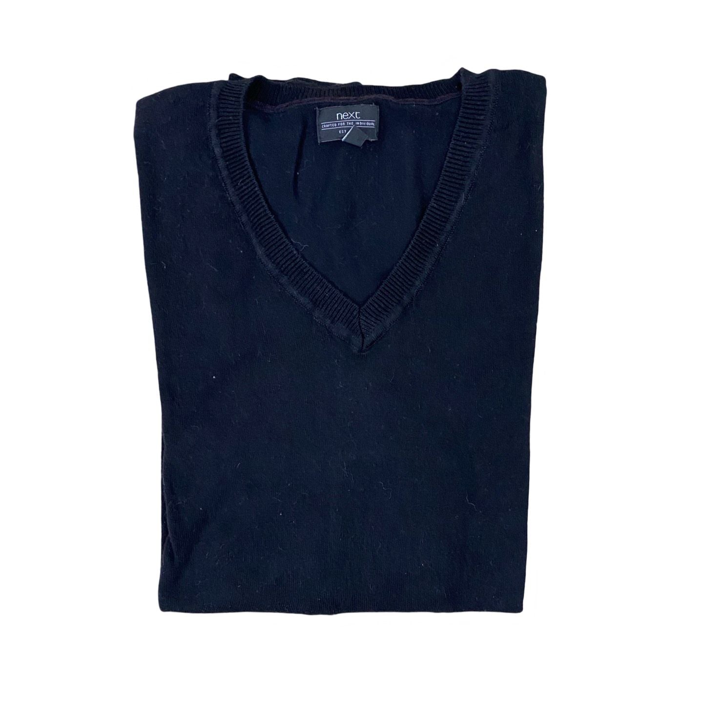 Next Black V-Neck Sweater | Medium