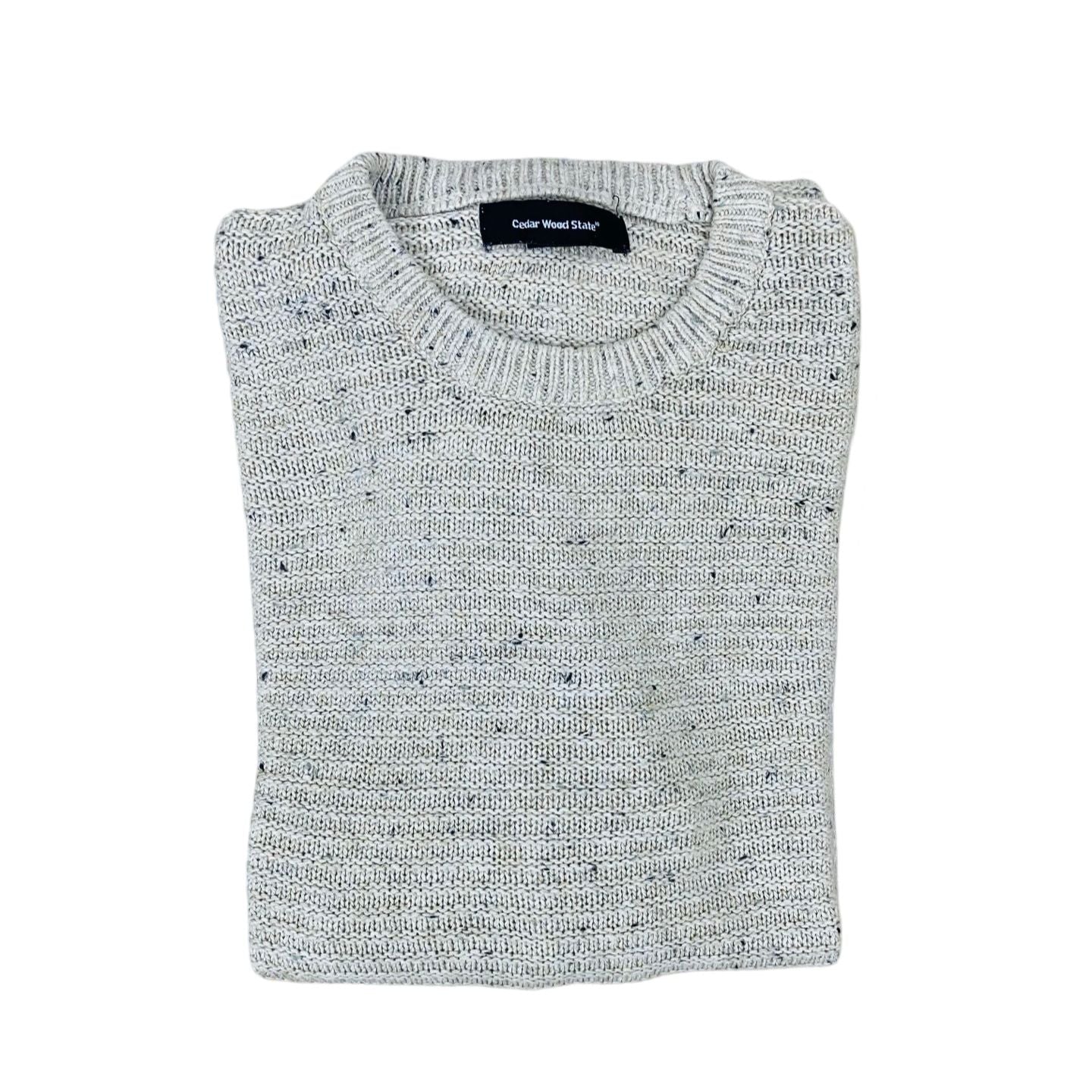 Cedar Wood State Flecked Knit Sweater | Classic Grey | Small
