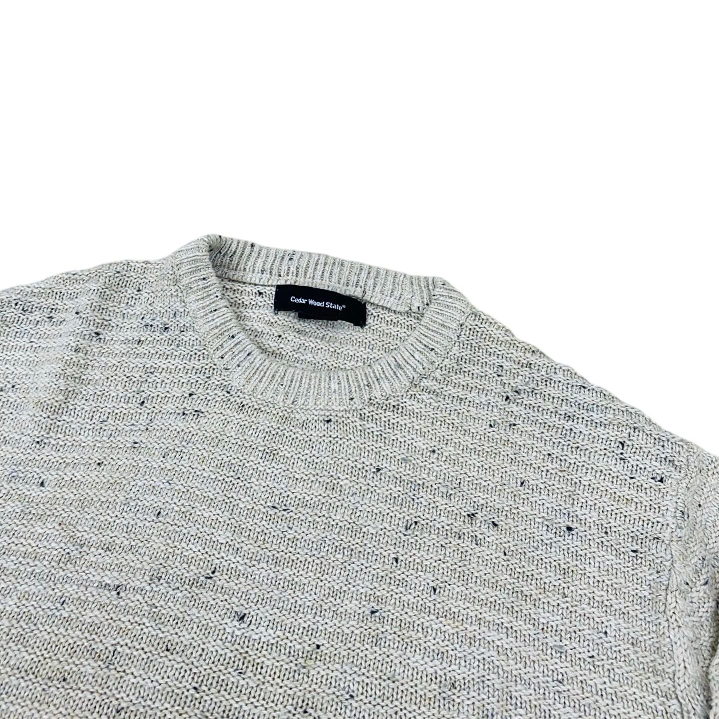 Cedar Wood State Flecked Knit Sweater | Classic Grey | Small