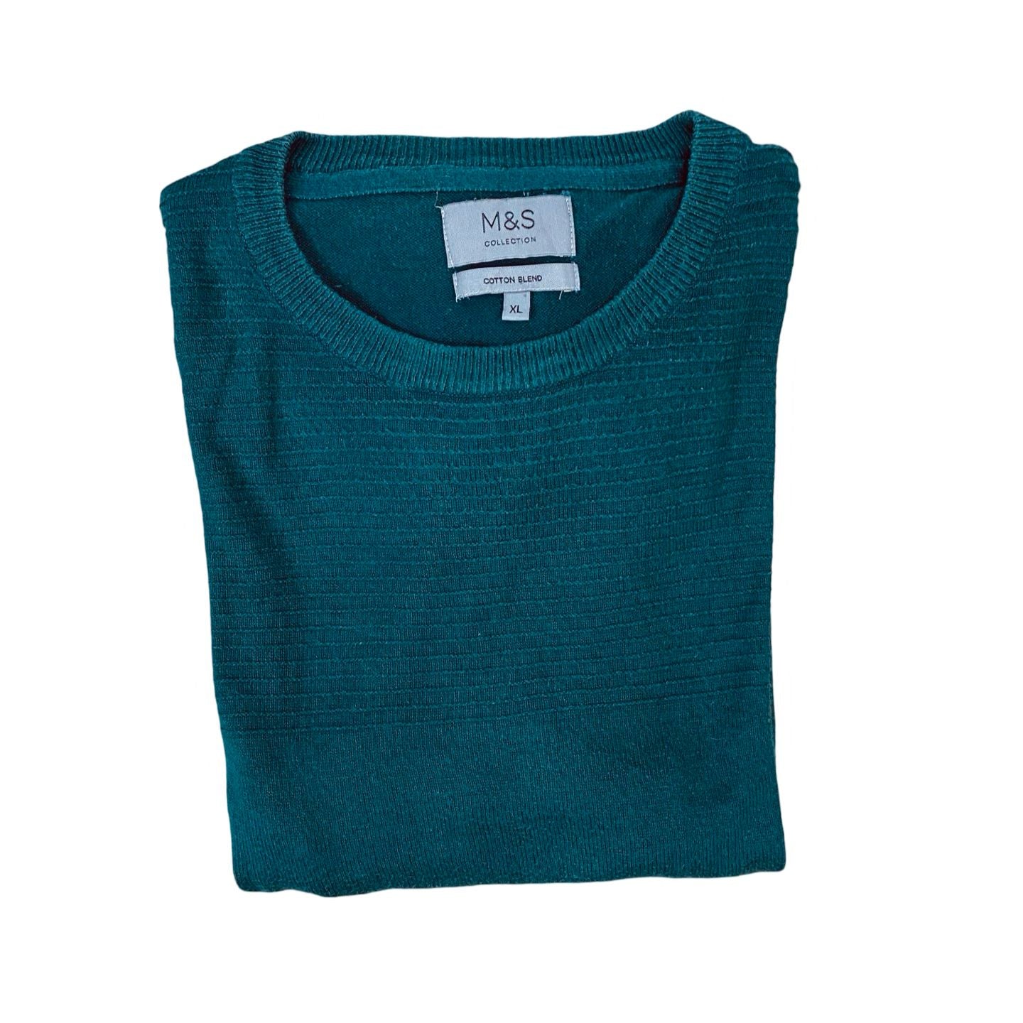 M&S Classic Teal Knit Sweater | XL