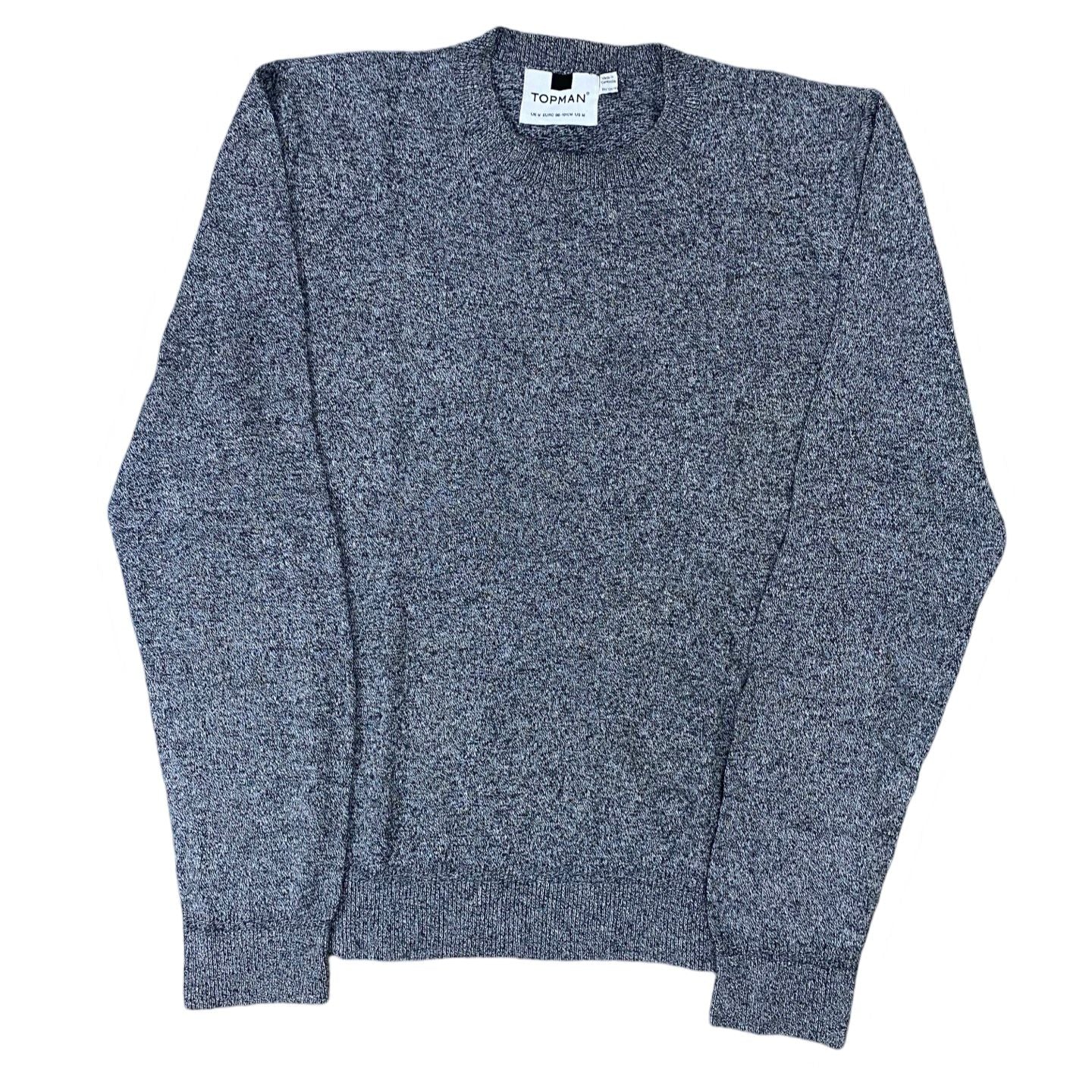 Topman Grey Marled Knit Sweater | Medium