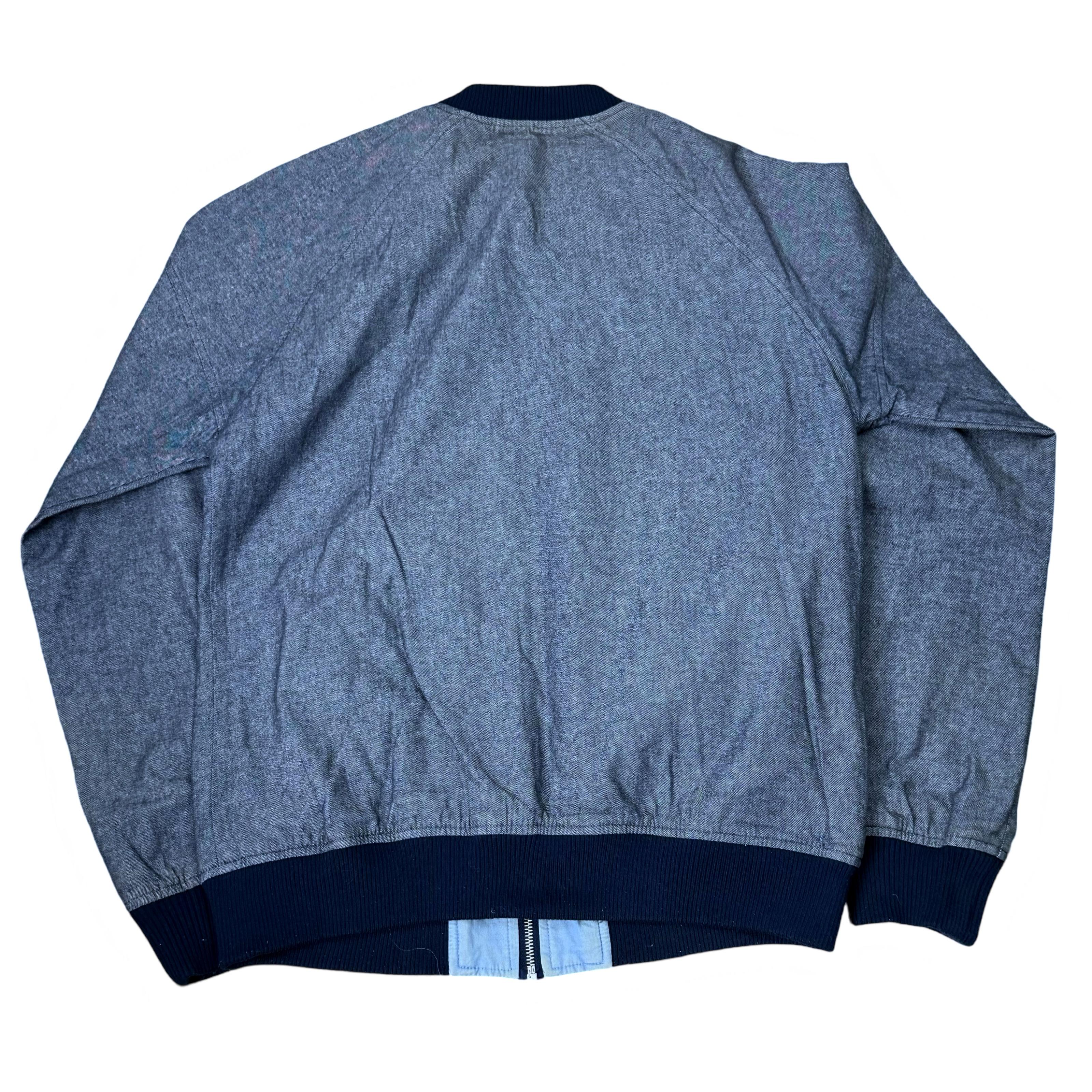Penguin Denim Chambray Bomber Jacket | Small