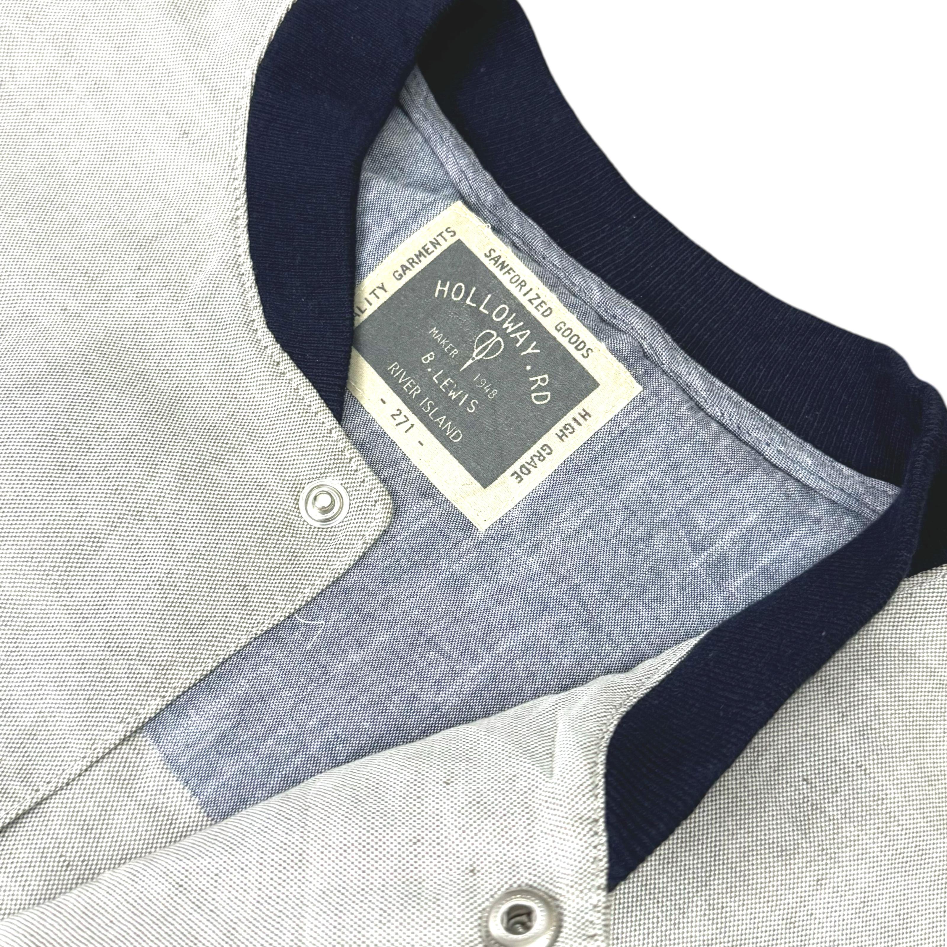 River Island Light Fawn Linen Textured Lightweight Bomber Jacket | Large