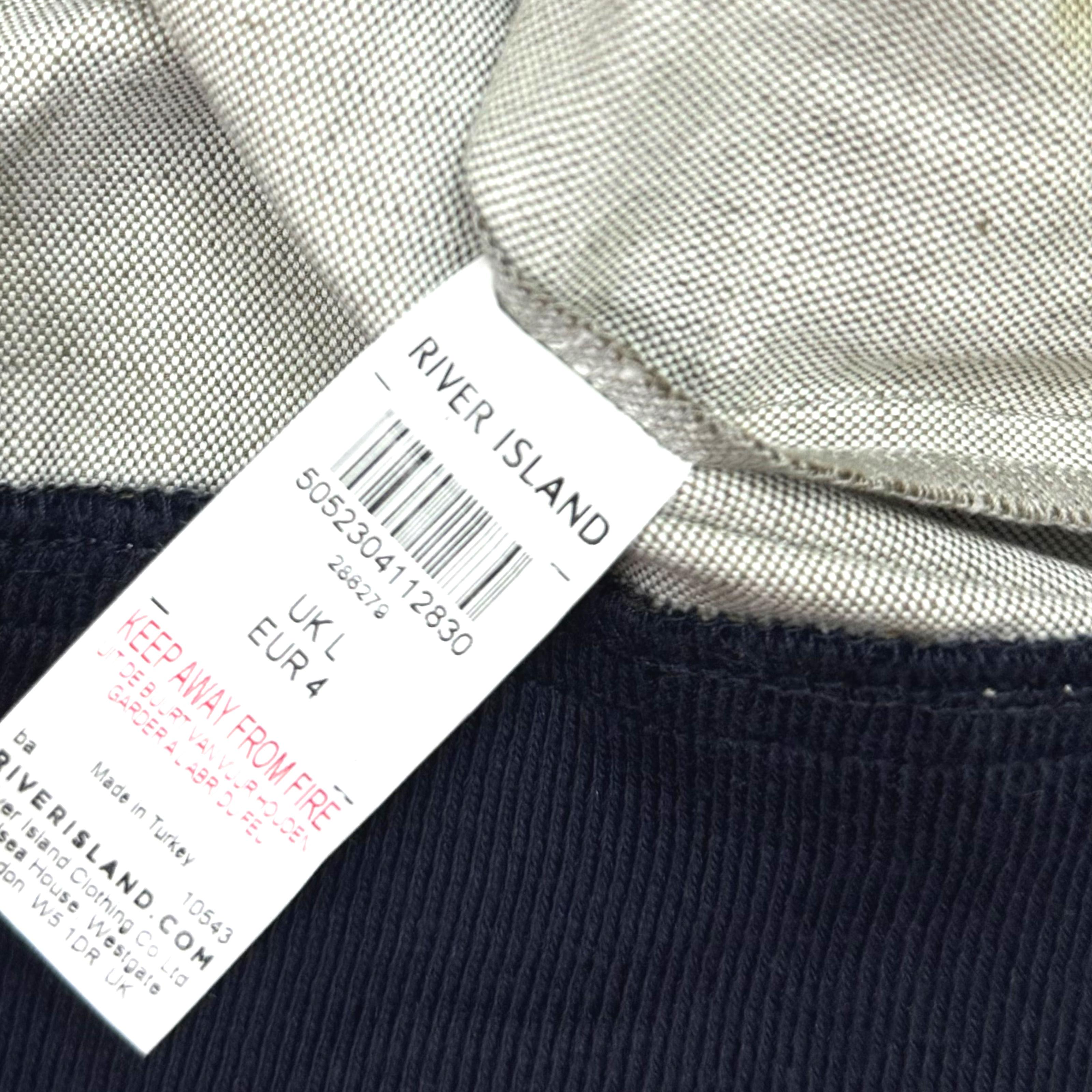 River Island Light Fawn Linen Textured Lightweight Bomber Jacket | Large