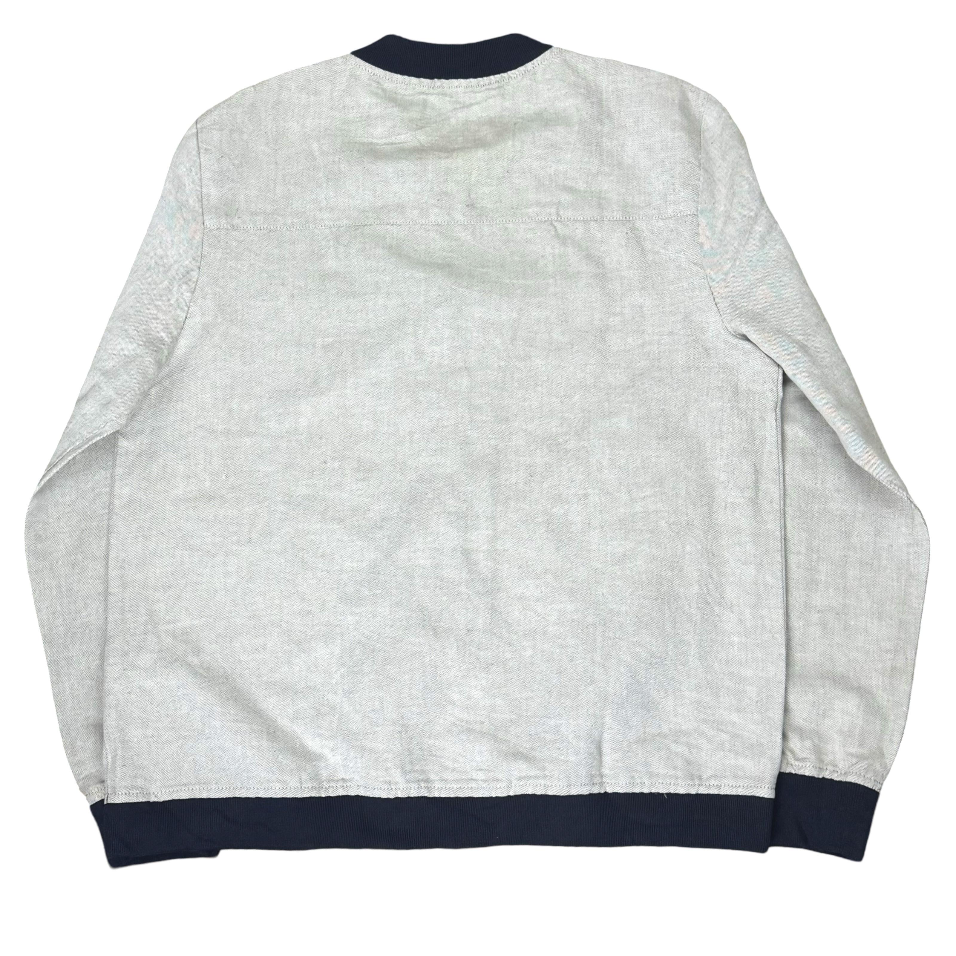 River Island Light Fawn Linen Textured Lightweight Bomber Jacket | Large