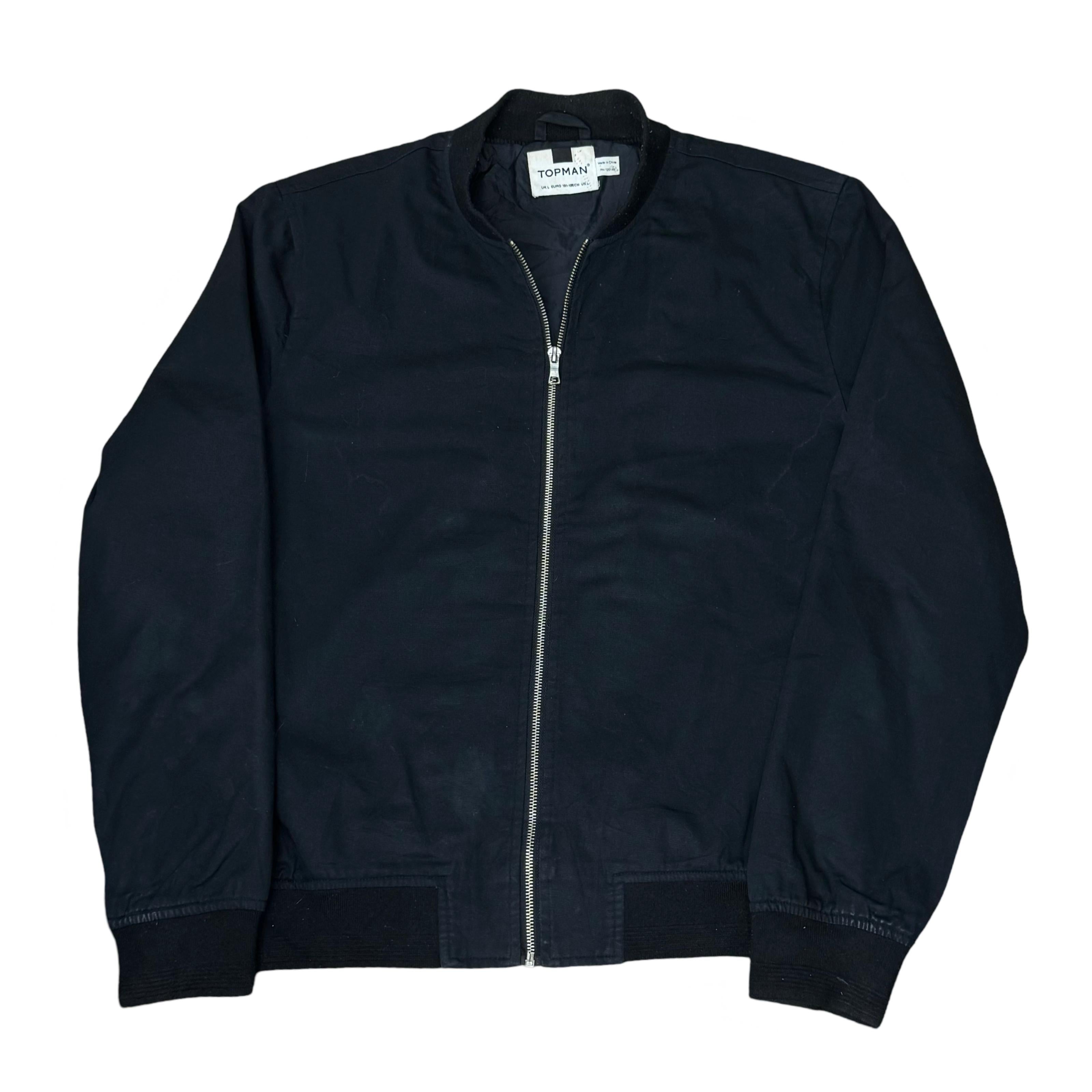 Topman Black Bomber Jacket | Medium