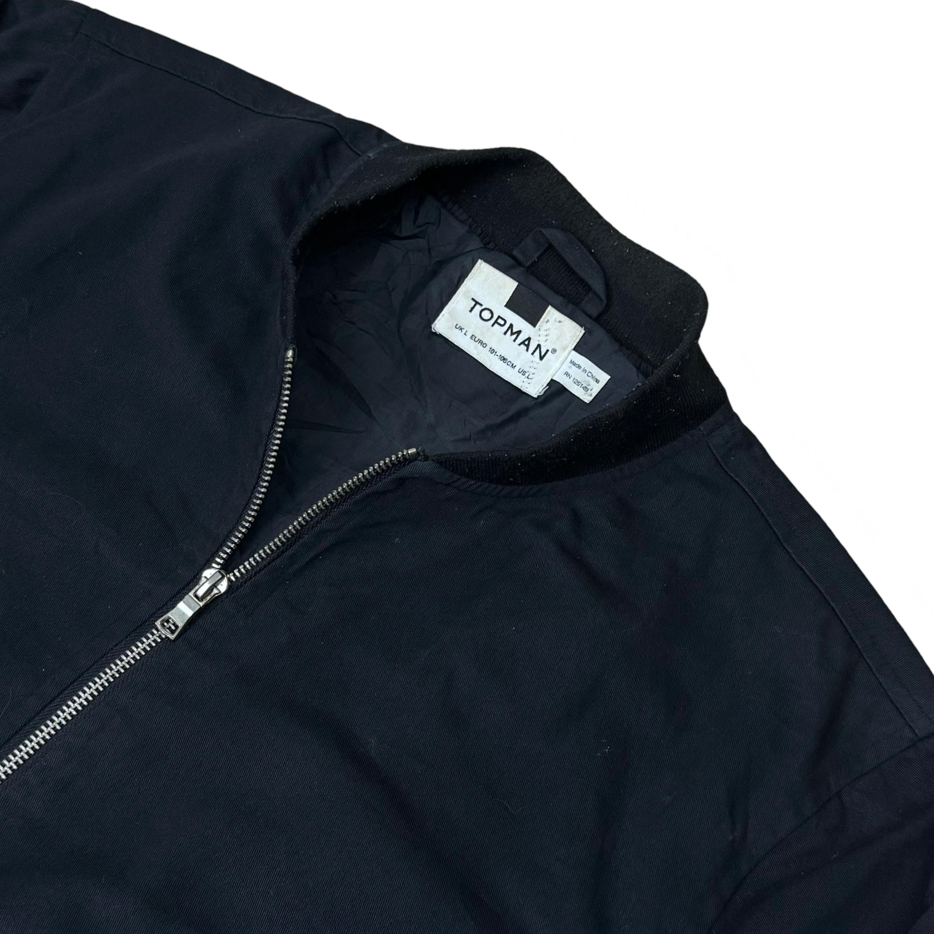Topman Black Bomber Jacket | Medium