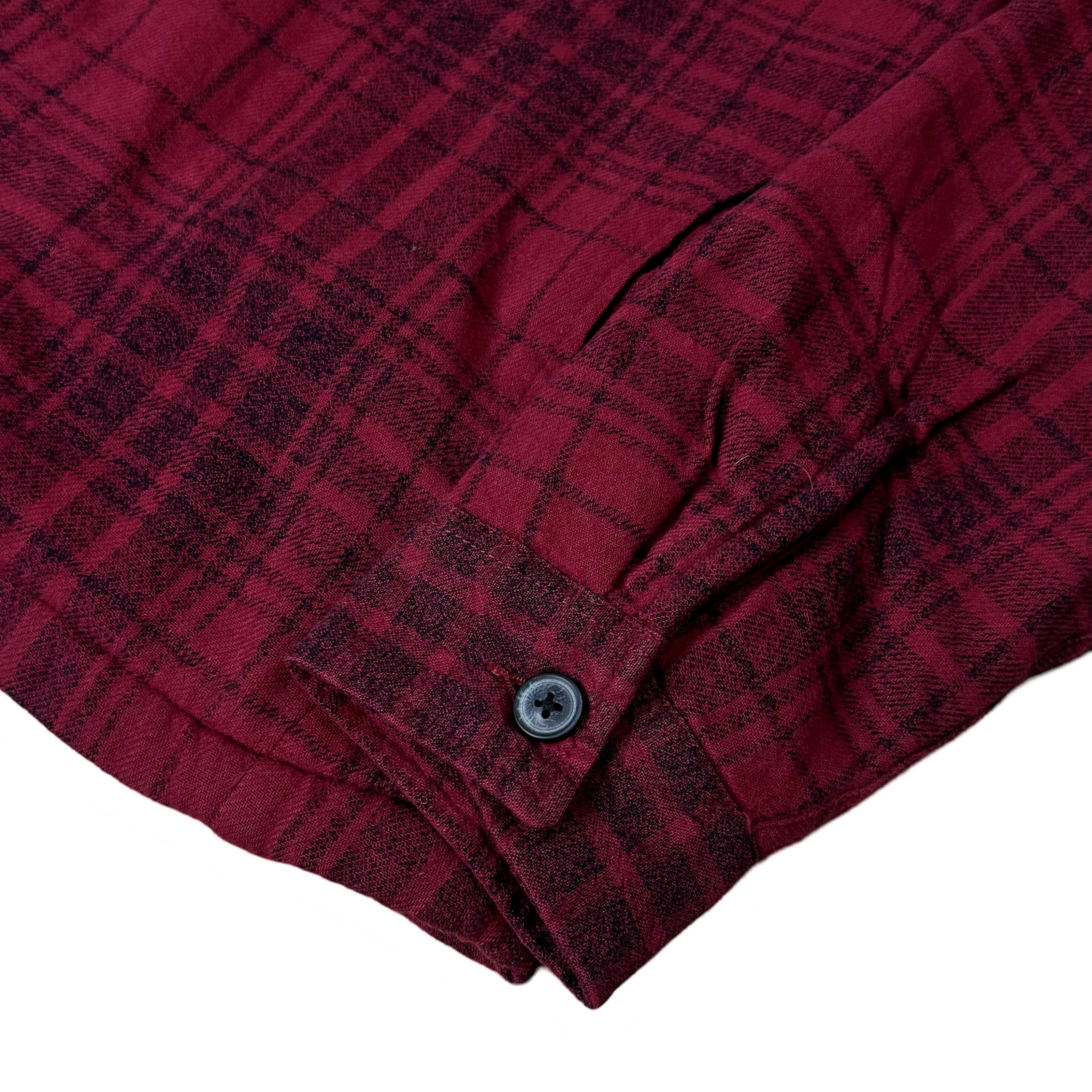 TU Man Red/Black Winter Overshirt with Faux Shearling Lining | Large