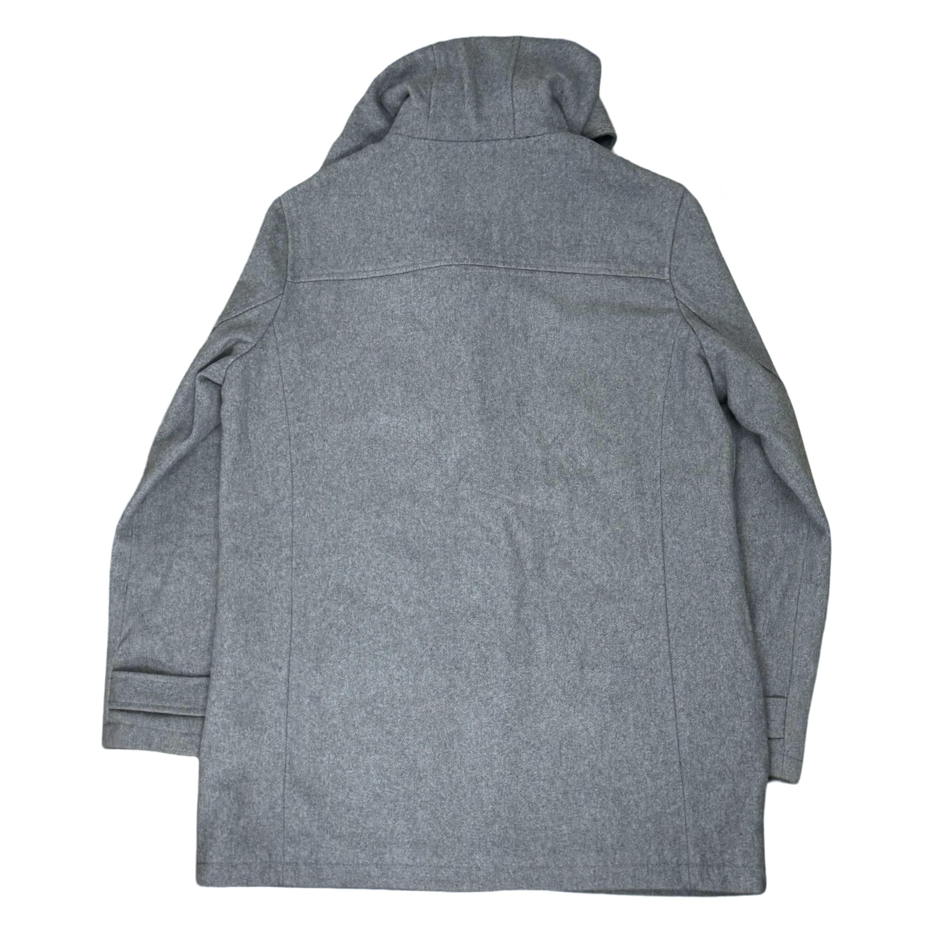 Cedarwood State Ash Grey Wool Blend Hooded Trench Coat | Large