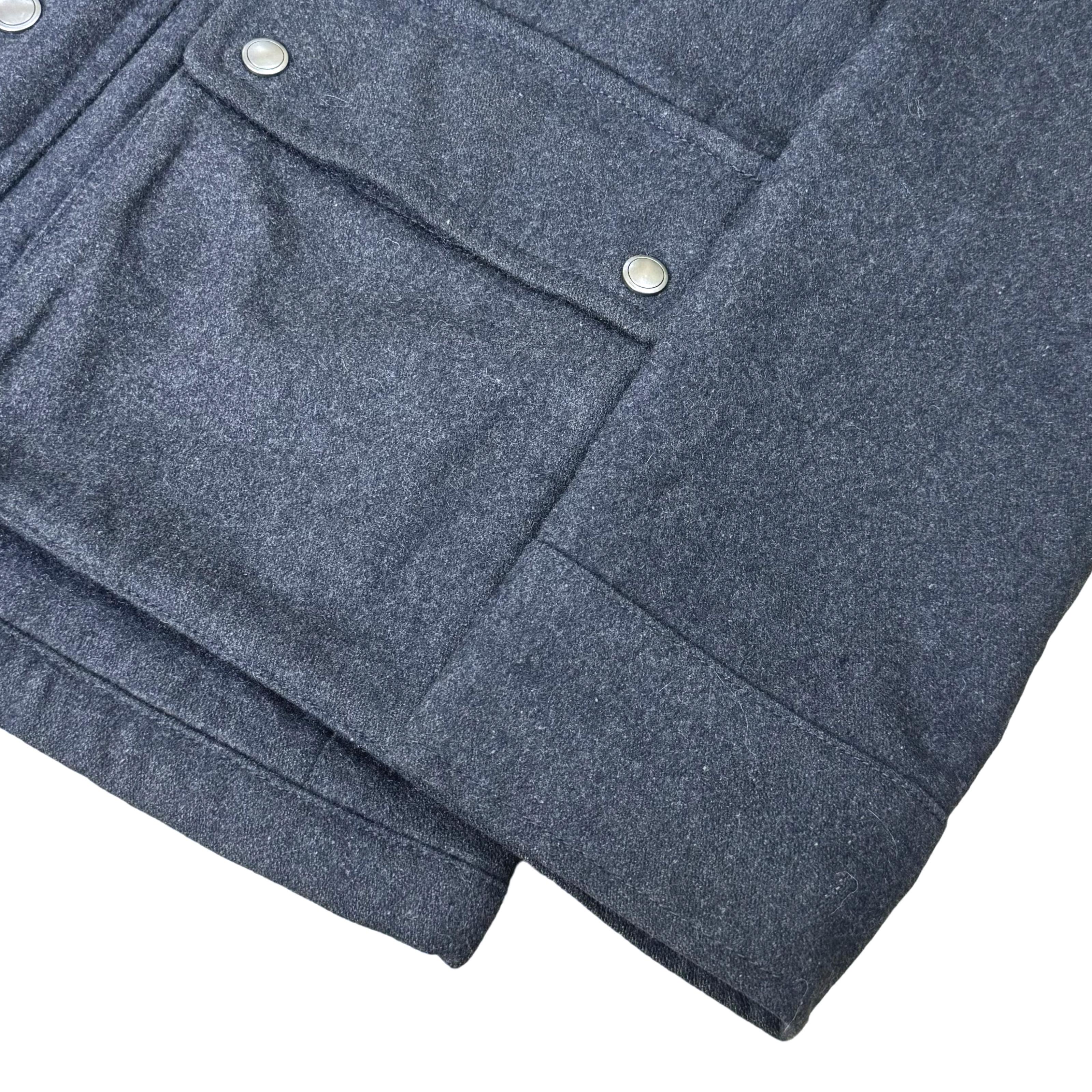 GAP Charcoal Wool Blend Outdoor Jacket | Medium