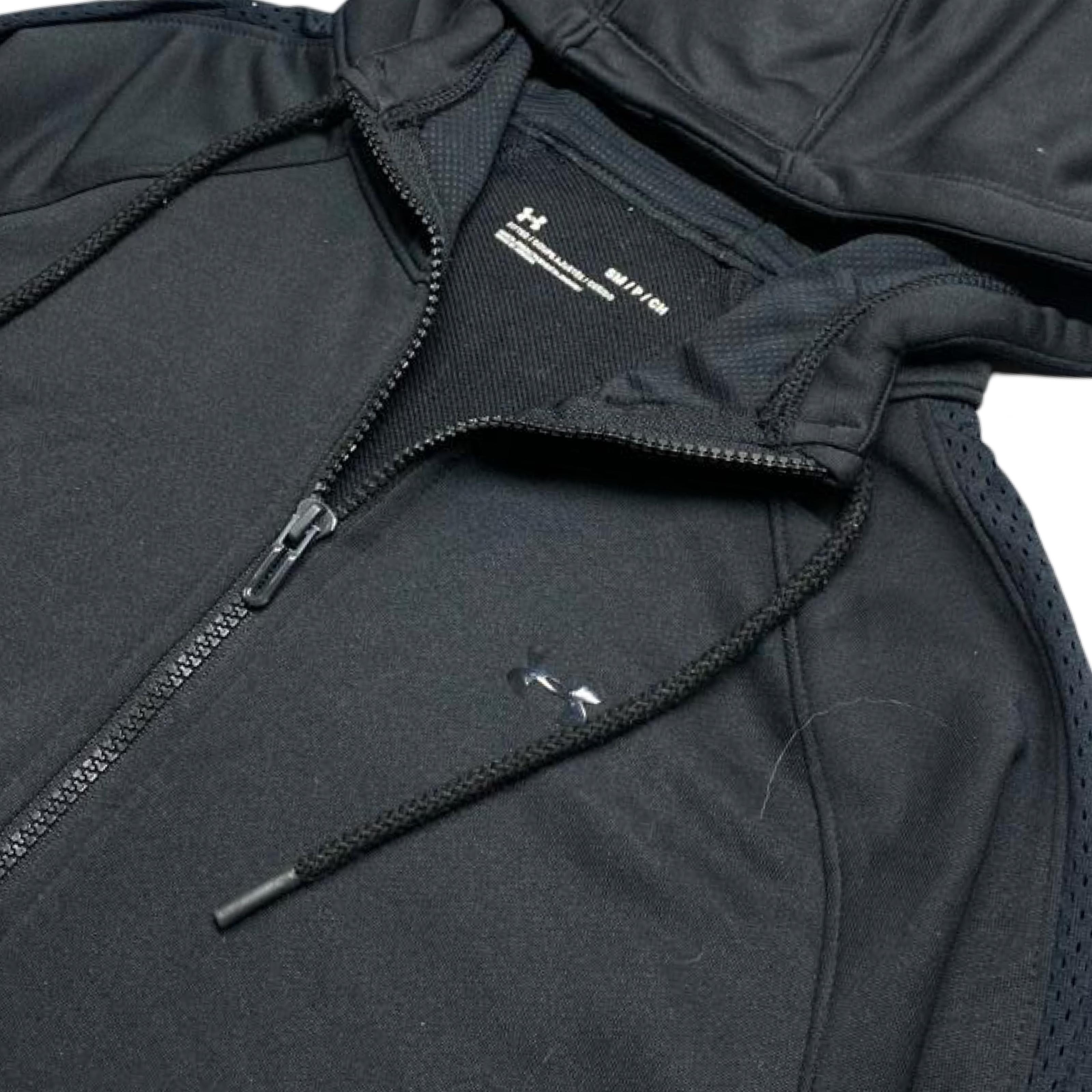 Under Armour Black Full-Zip Hoodie with Adjustable Hood | Small