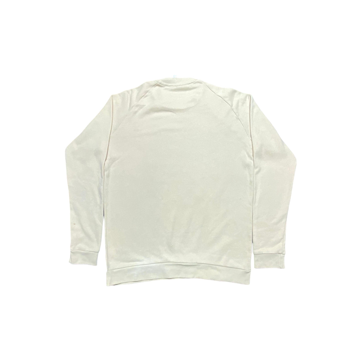 Adidas Beige Crewneck Sweatshirt with Trefoil Logo | Large