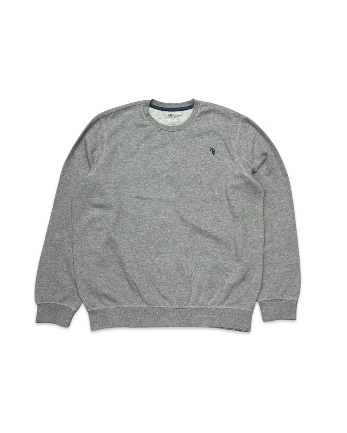 US Polo Assn. Heather Grey Crew Neck Sweatshirt | Large