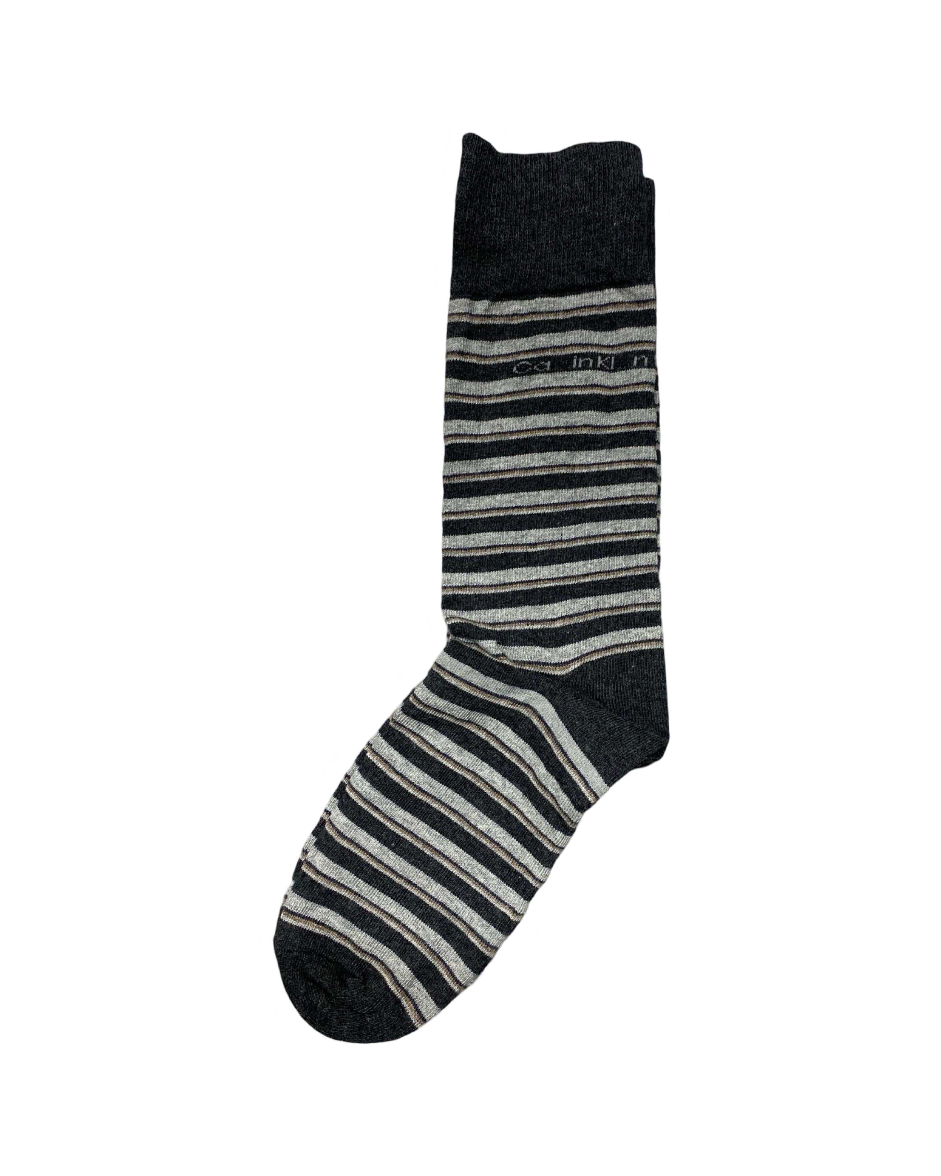 CK - Black Grey Stripes Socks