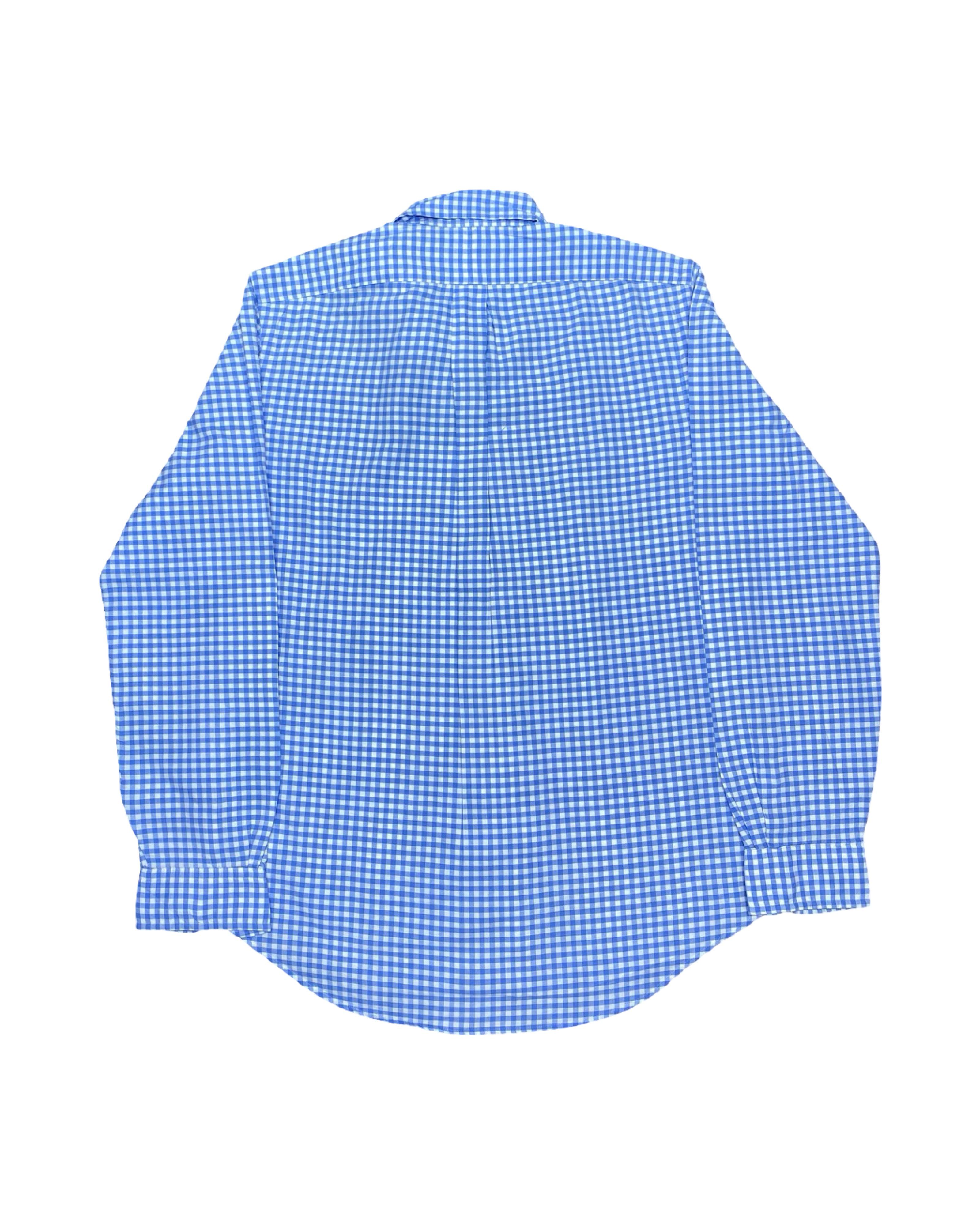 Polo Ralph Lauren Blue Gingham Shirt | Medium | Chest 21.5”