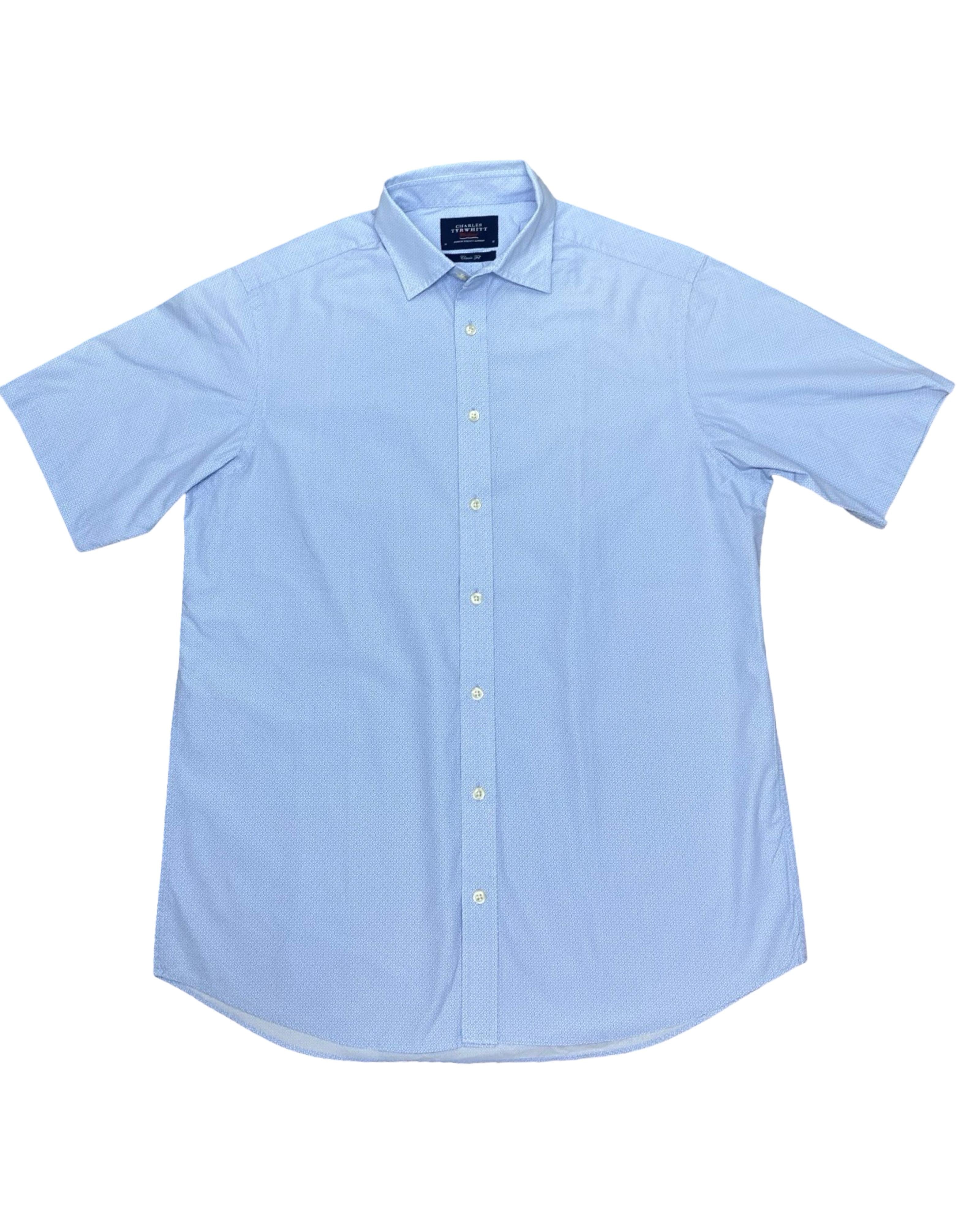 Charles Tyrwhitt Geometric Print Shirt | Medium | Chest 22.5”