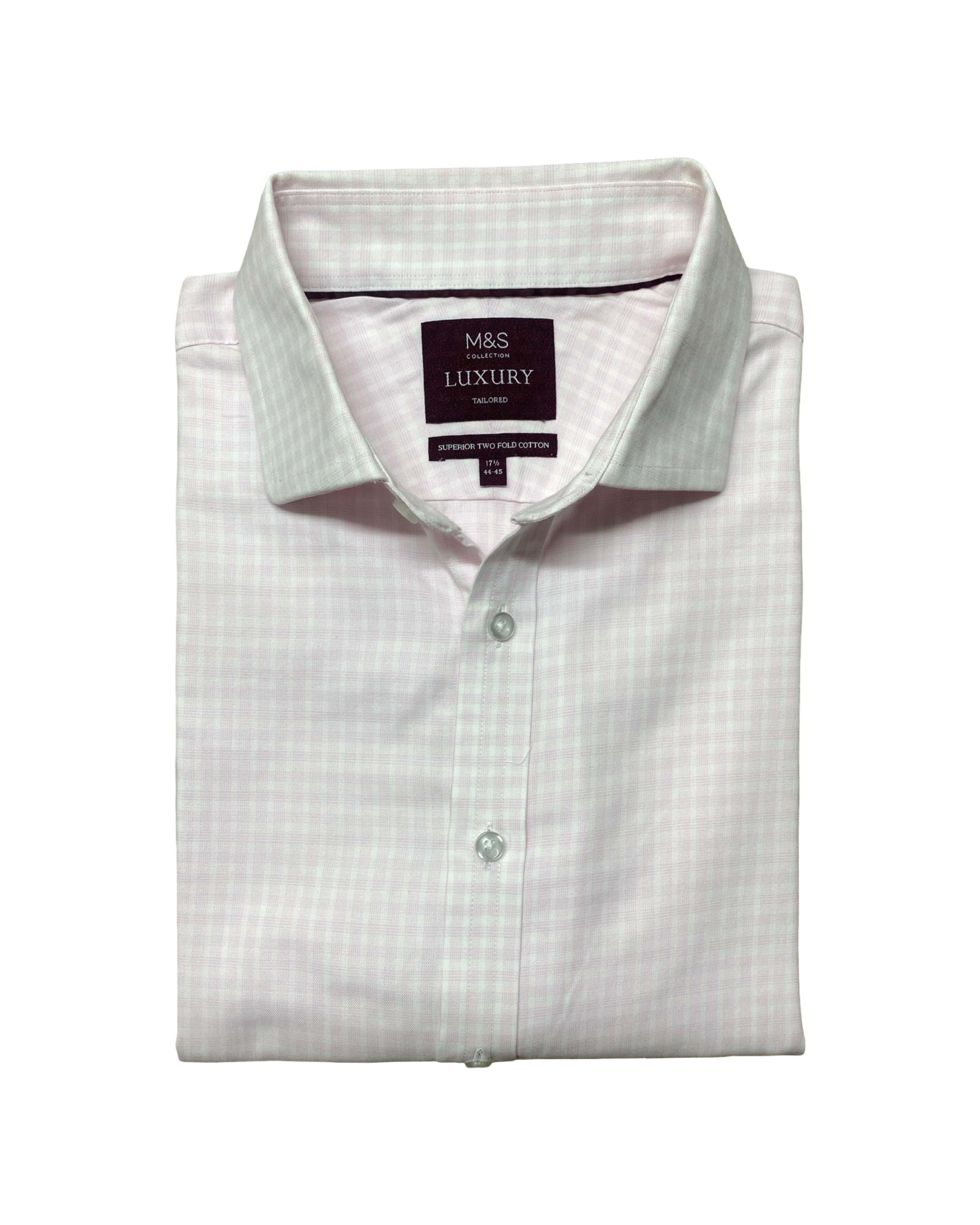 M&S Luxury Tailored Shirt | XL | Chest 26”