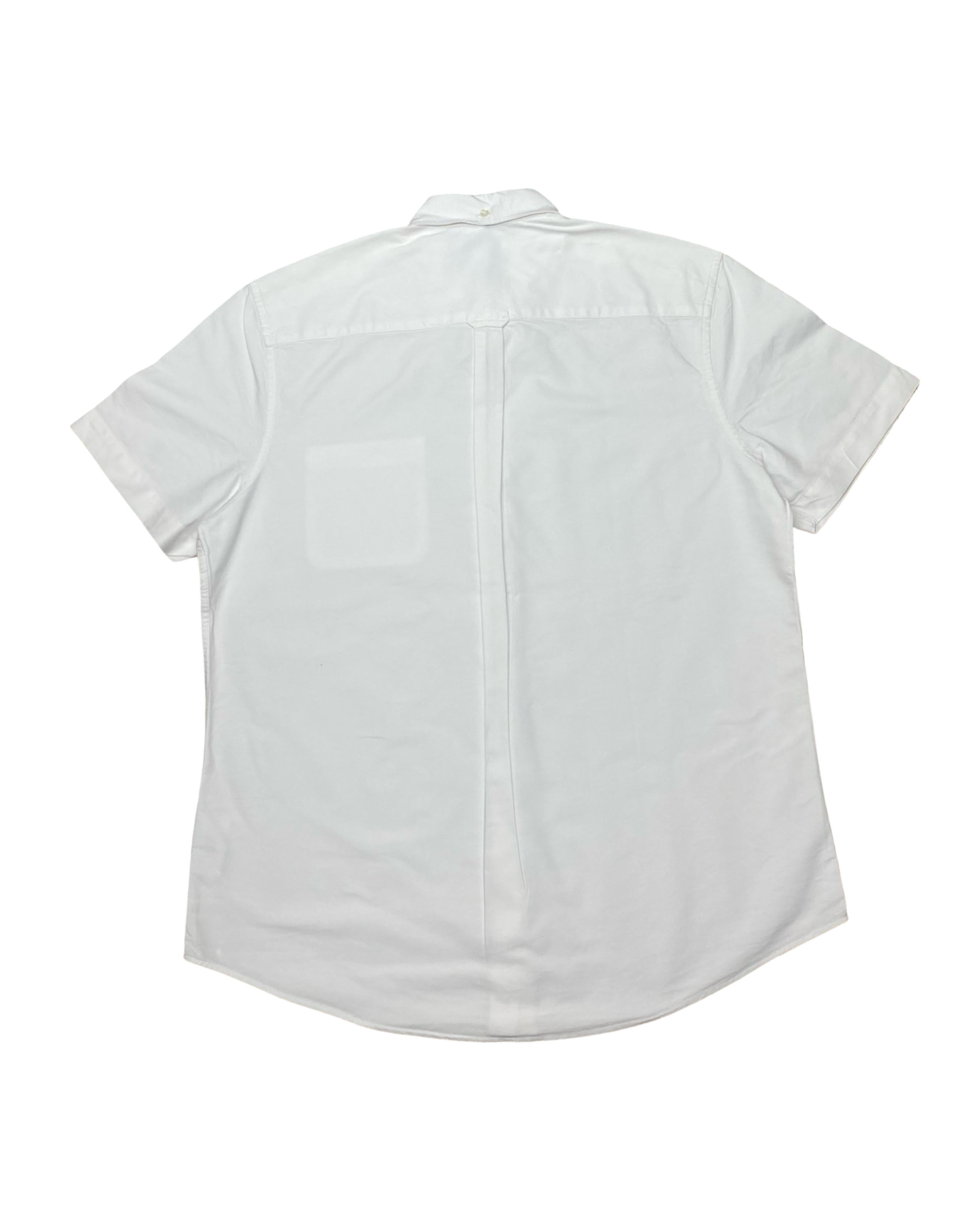 Next White Oxford Short Sleeve Shirt | Size Large | Chest 24”