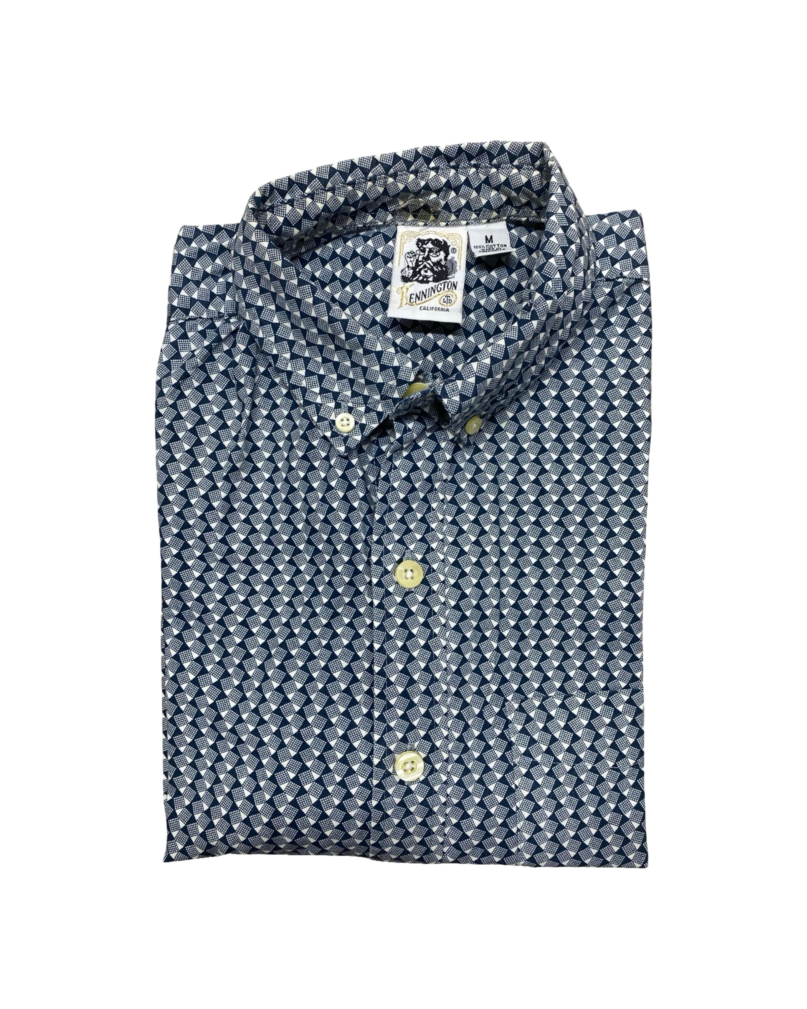 Kennington California Geometric Print Shirt | Medium | Chest 22”