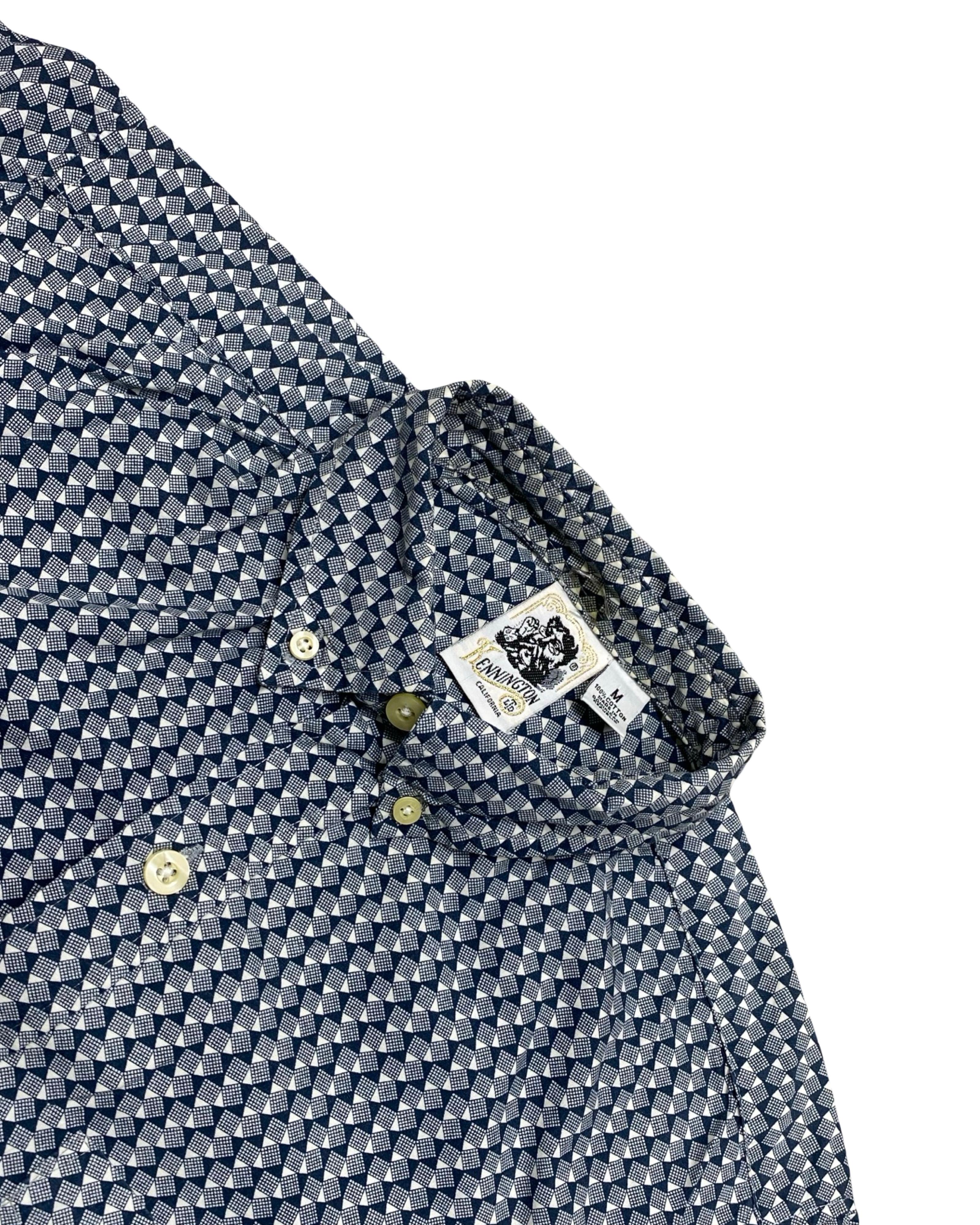 Kennington California Geometric Print Shirt | Medium | Chest 22”