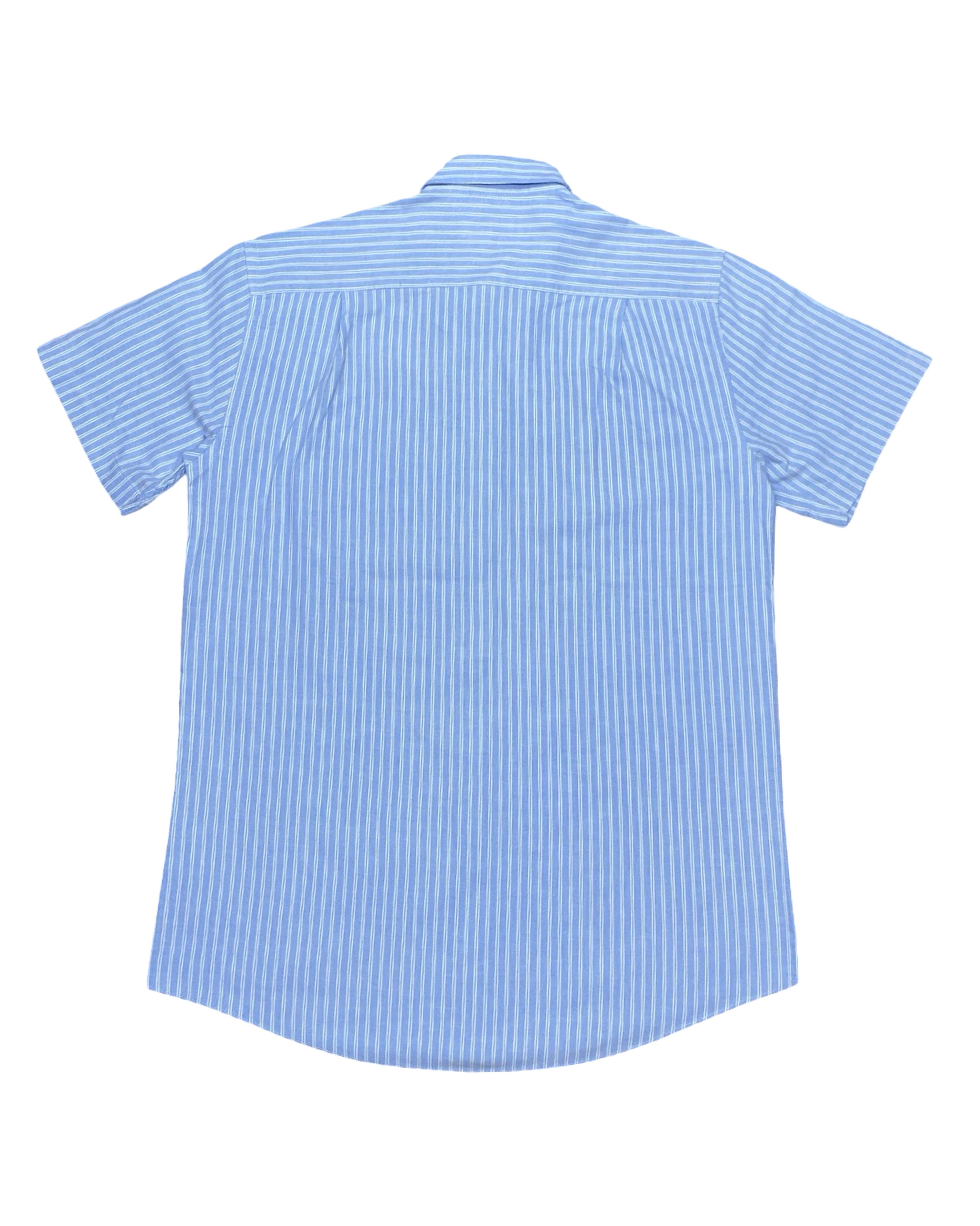 Taylor & Wright Striped Short Sleeve Shirt | Medium | Chest 21.5”