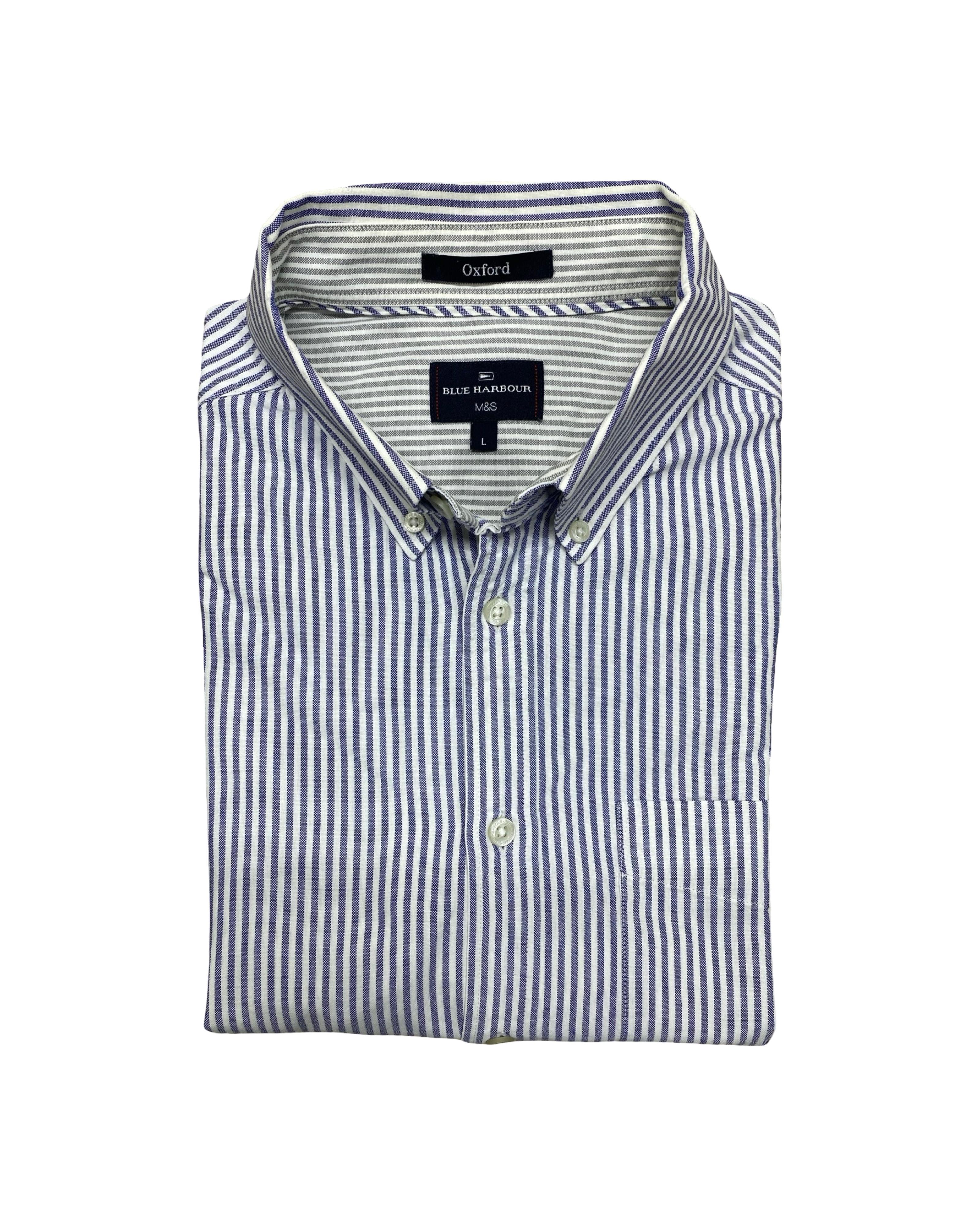 M&S Blue Harbour Oxford Shirt | Large | Chest 24.5”
