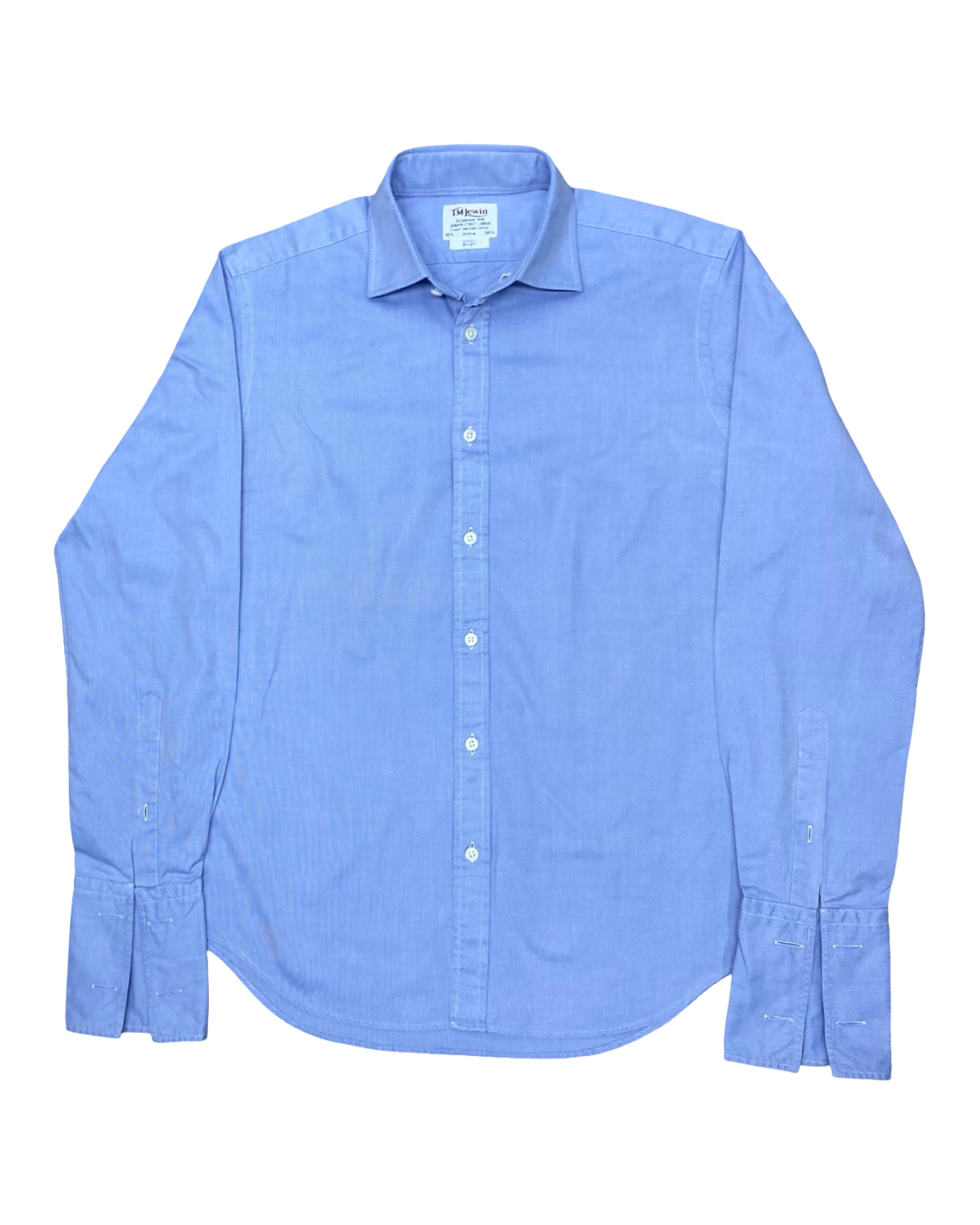 T.M. Lewin Blue Oxford Shirt | Medium | Chest 22”