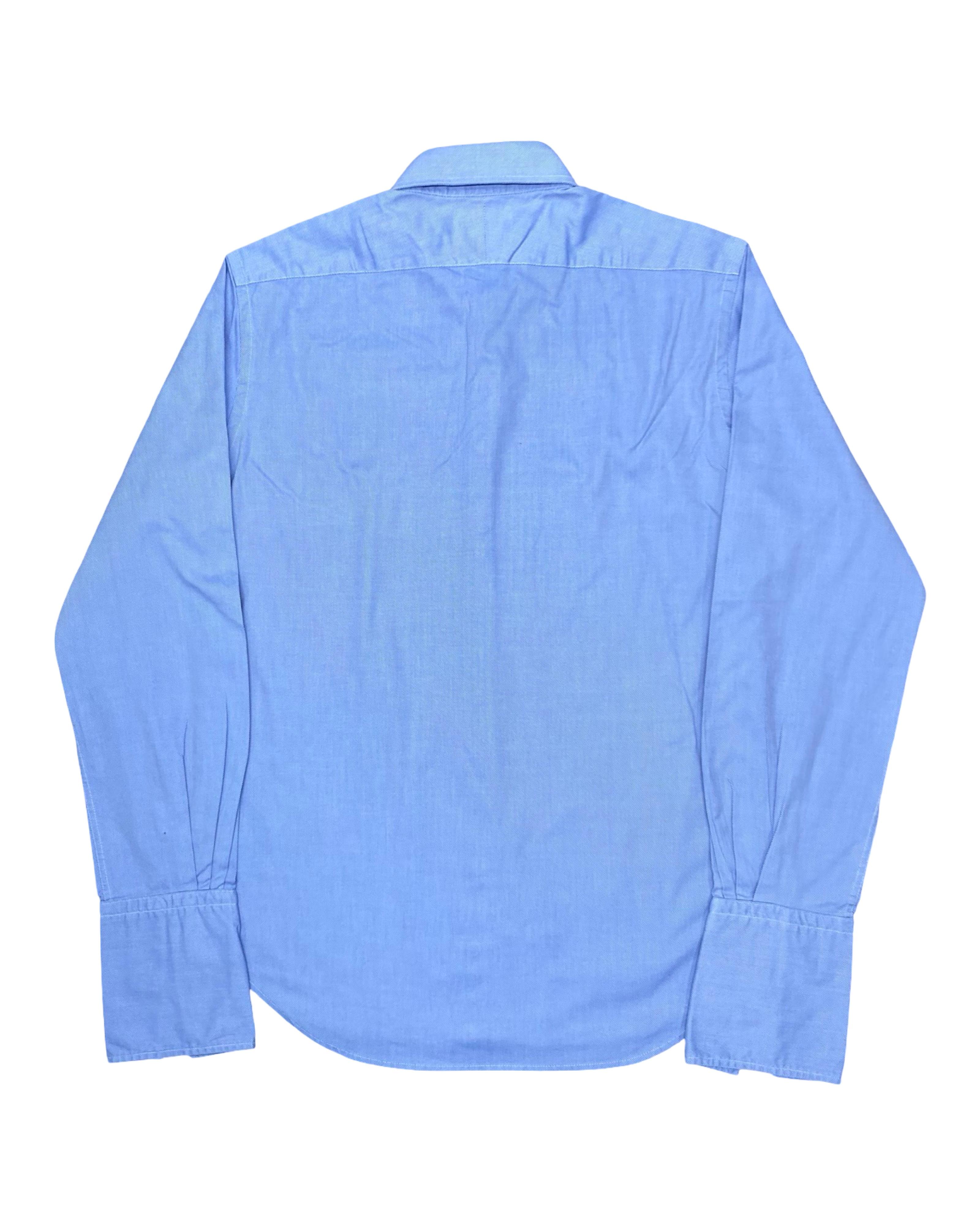 T.M. Lewin Blue Oxford Shirt | Medium | Chest 22”