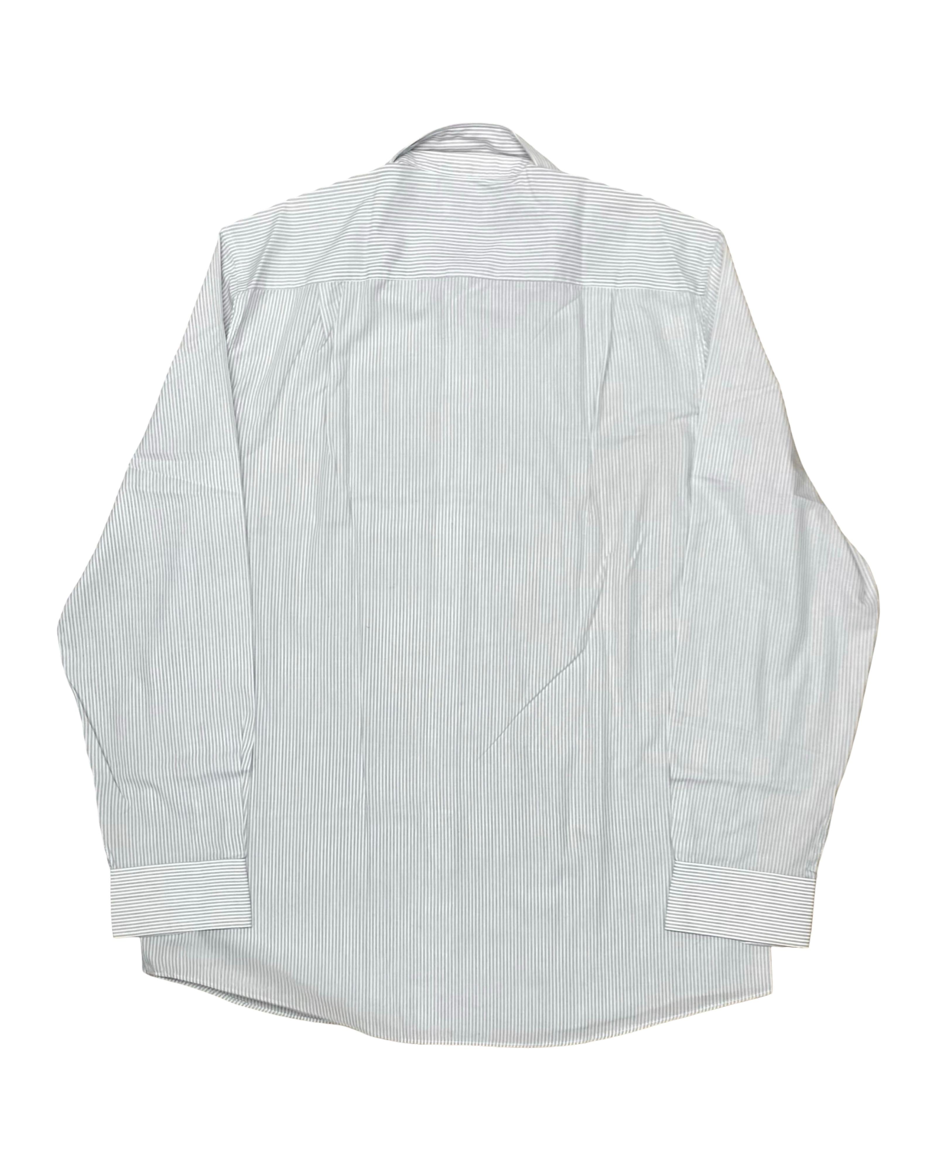 Next Signature Grey Pinstripe Shirt | Large | Chest 23.5”
