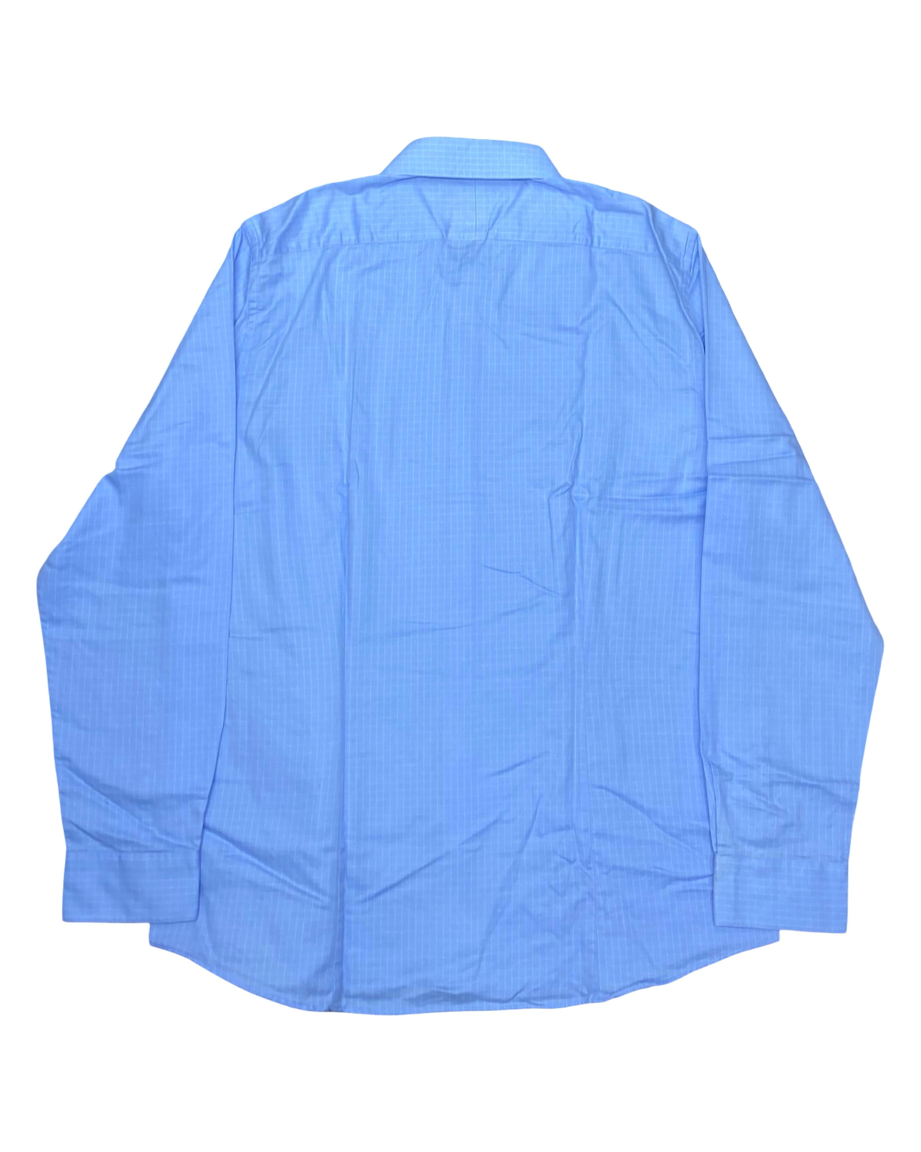 Primark Blue Grid Pattern Shirt | Large | Chest 24”