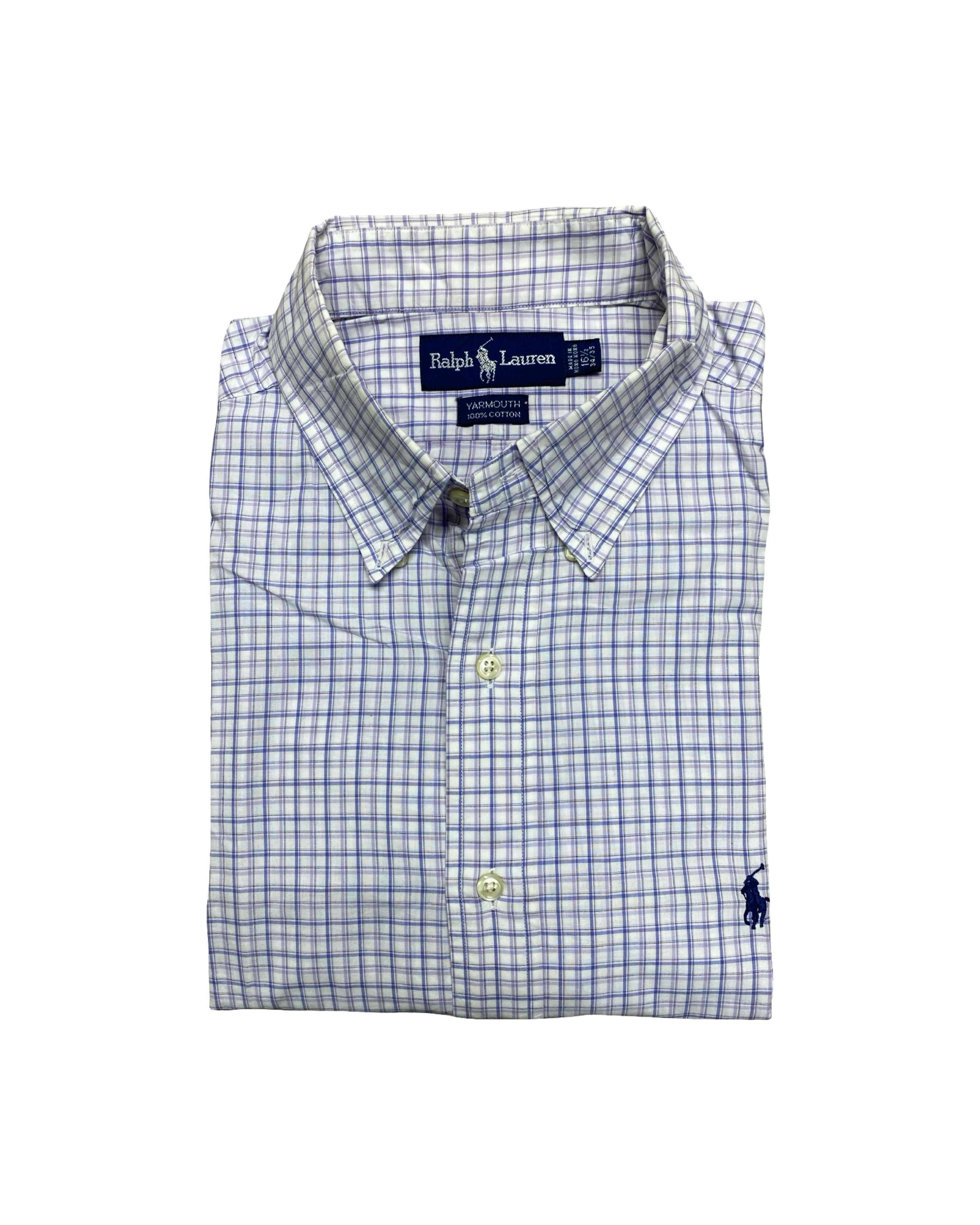 Ralph Lauren Blue Check Yarmouth Shirt | XL | Chest 28”