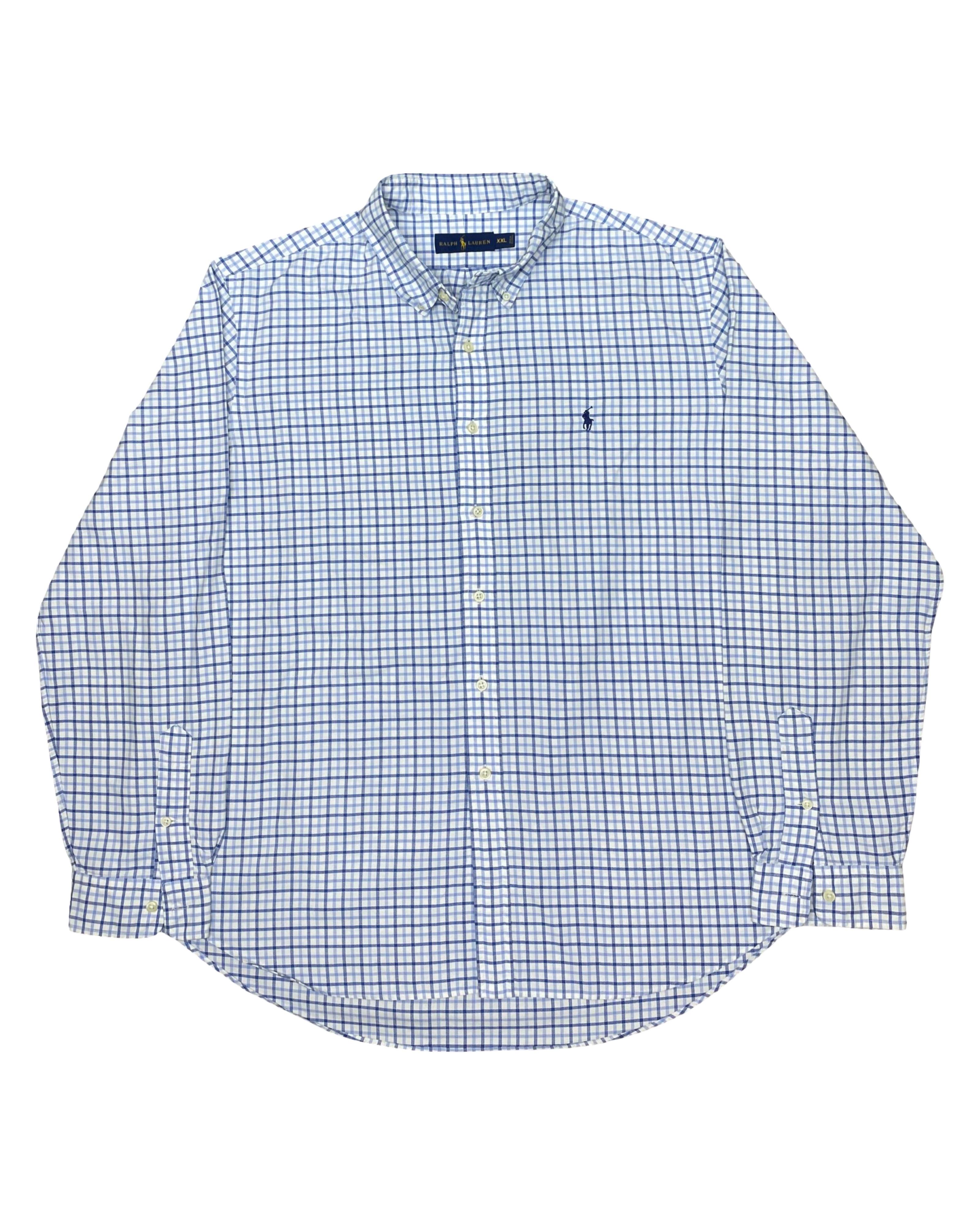 Polo Ralph Lauren Blue Checked Shirt | XL | Chest 28.5”