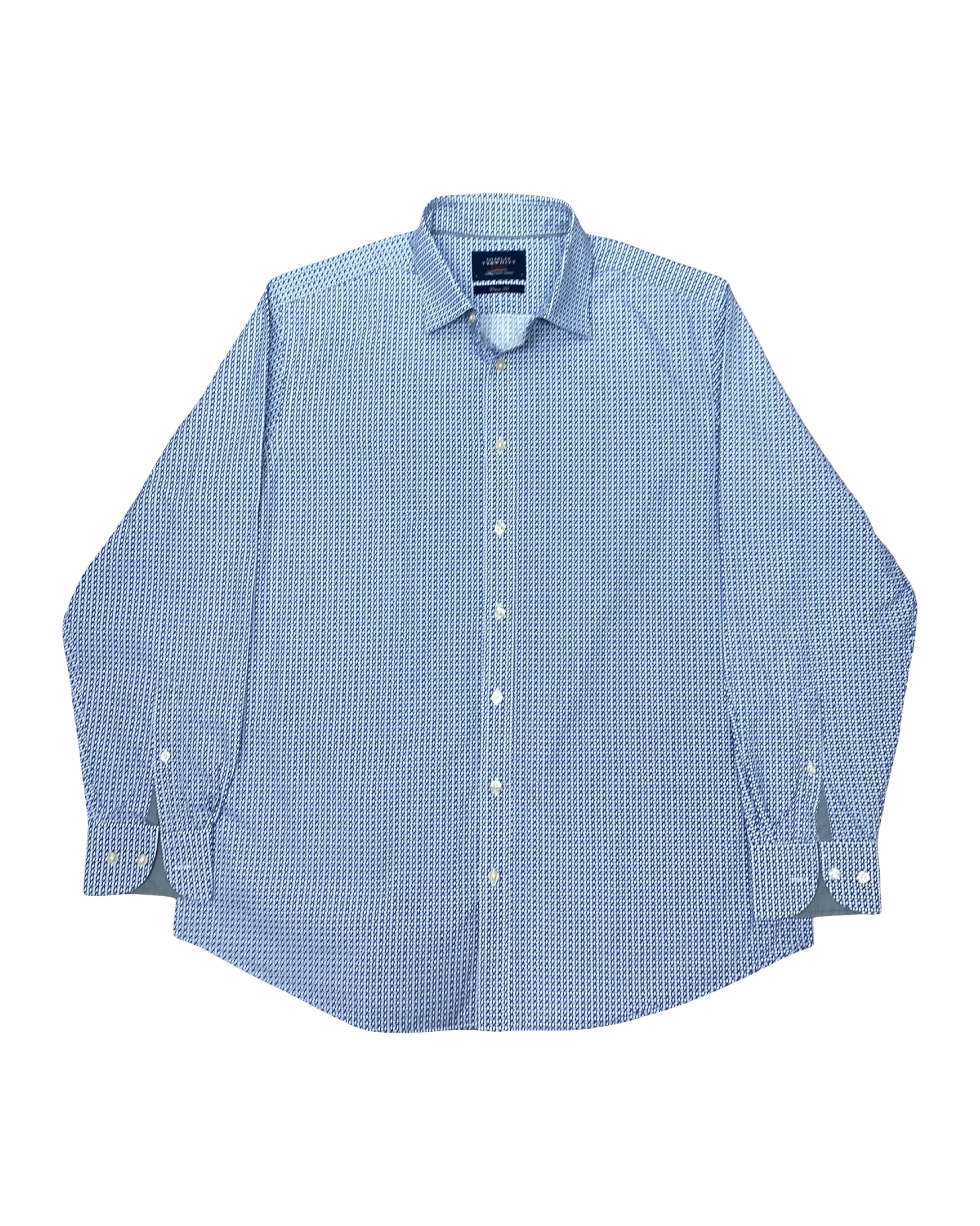 Charles Tyrwhitt Geometric Print Shirt | Large | Chest 24.5”